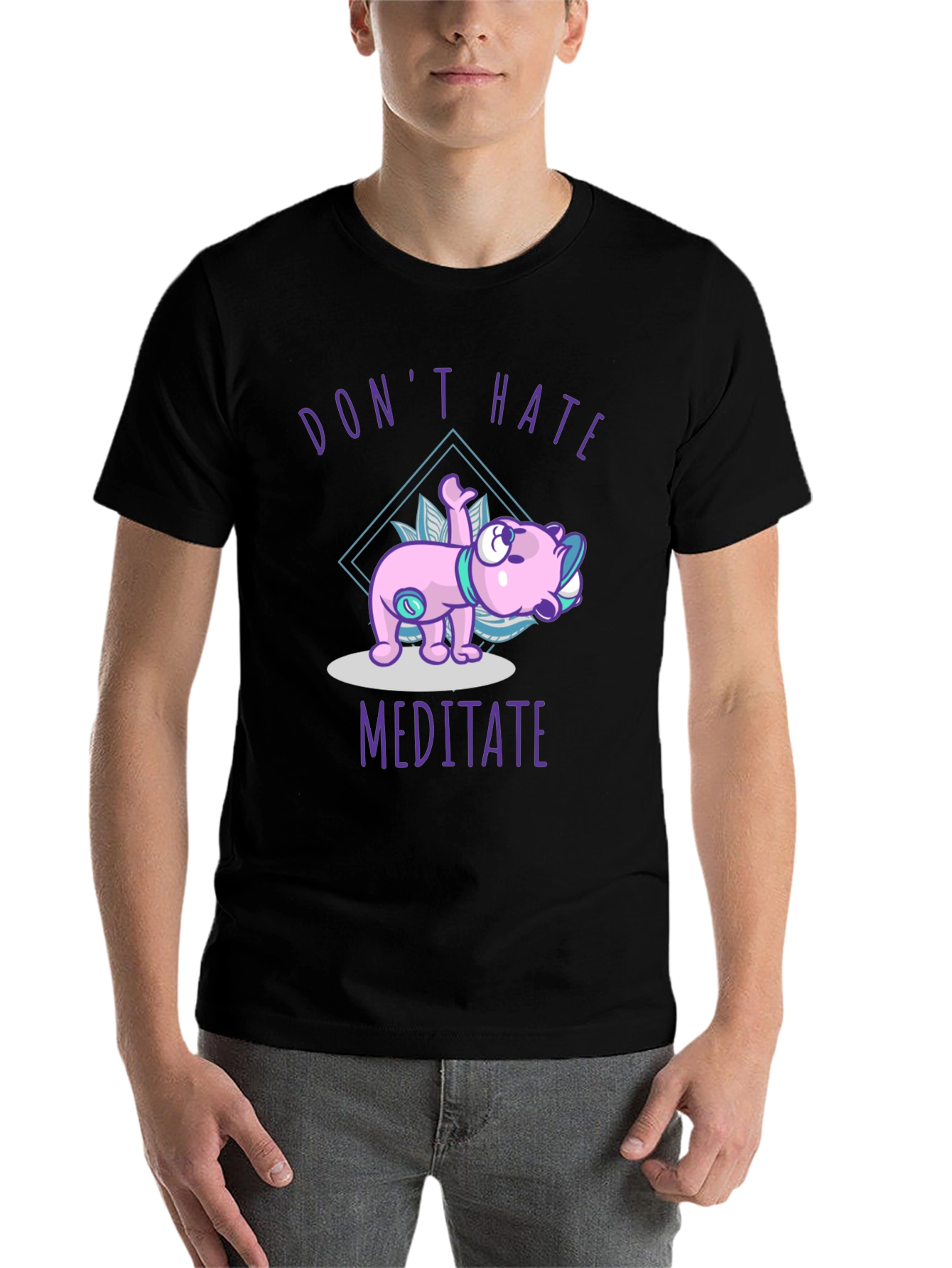 Black Don't Hate Meditate T-Shirt view 7