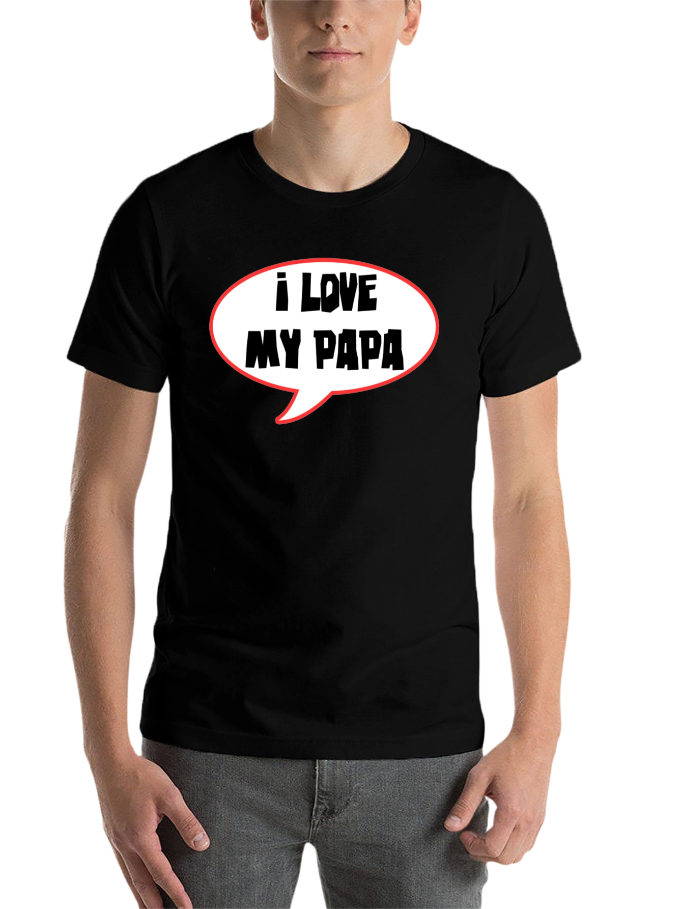 Black I Love My Papa T-Shirt, Father's Day Gift view 7