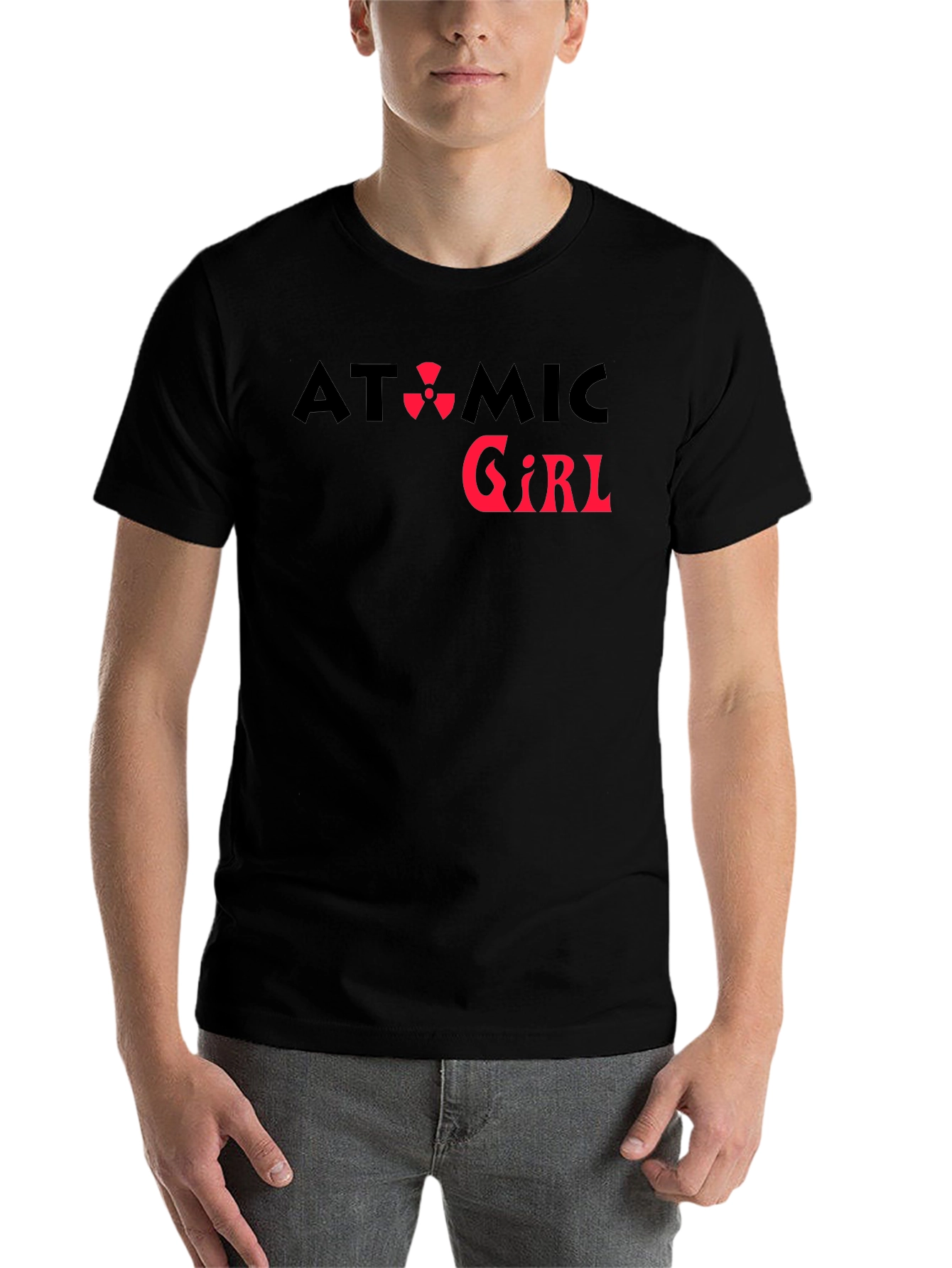 Black Atomic Girl Graphic Tee - Black view 7