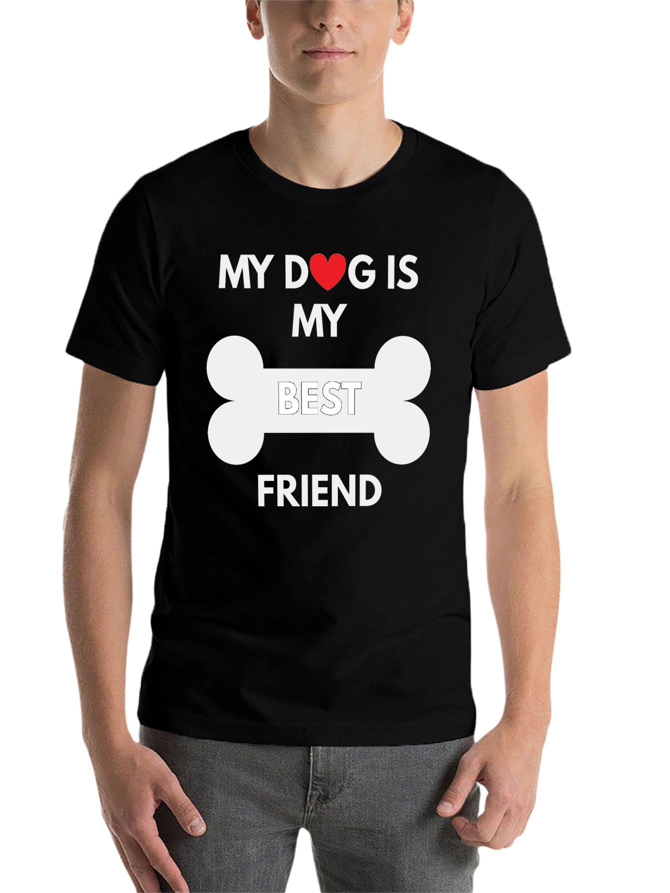Black My Dog is My Best Friend T-Shirt view 7