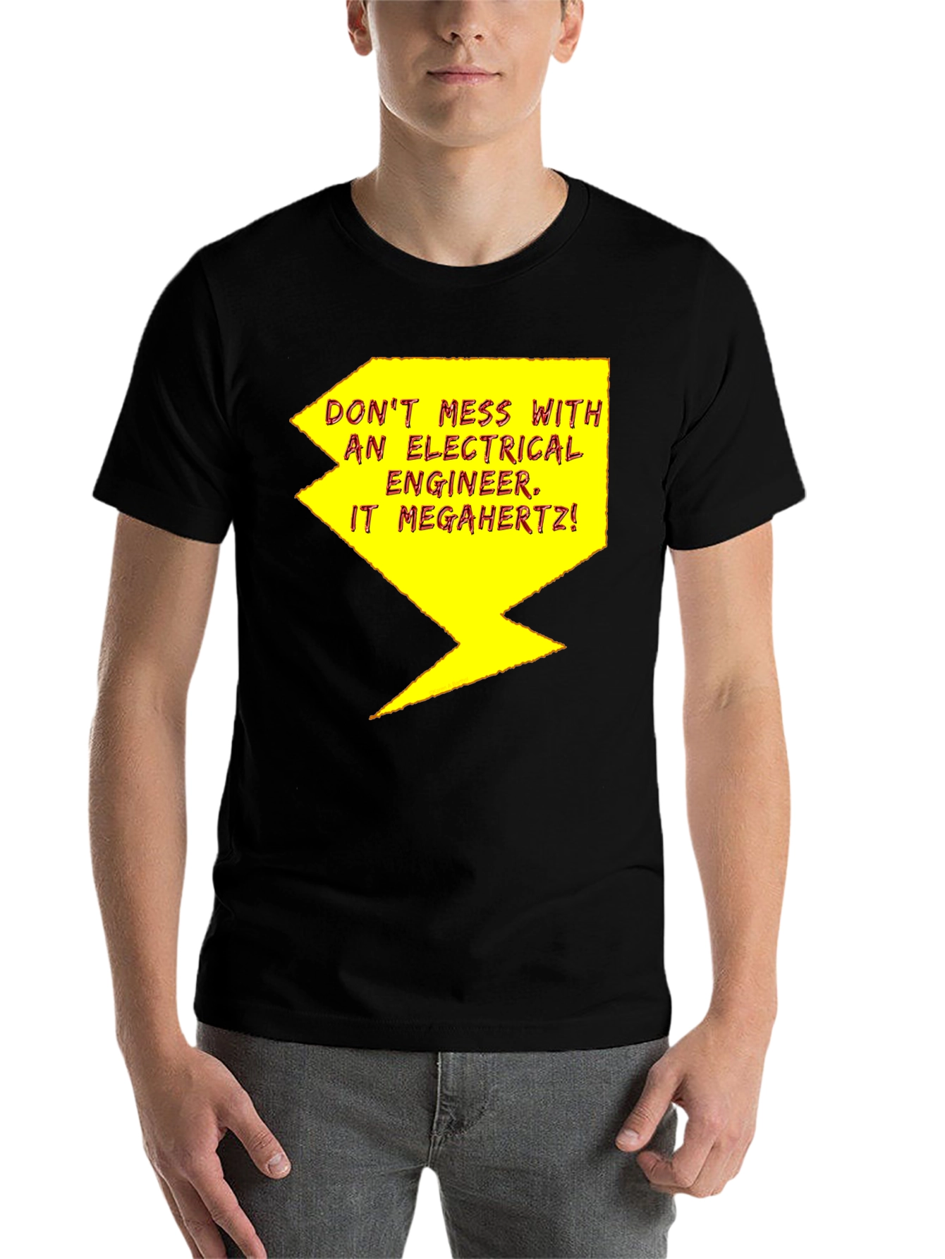 Black Electrical Engineer T-Shirt - Funny Warning Tee view 7