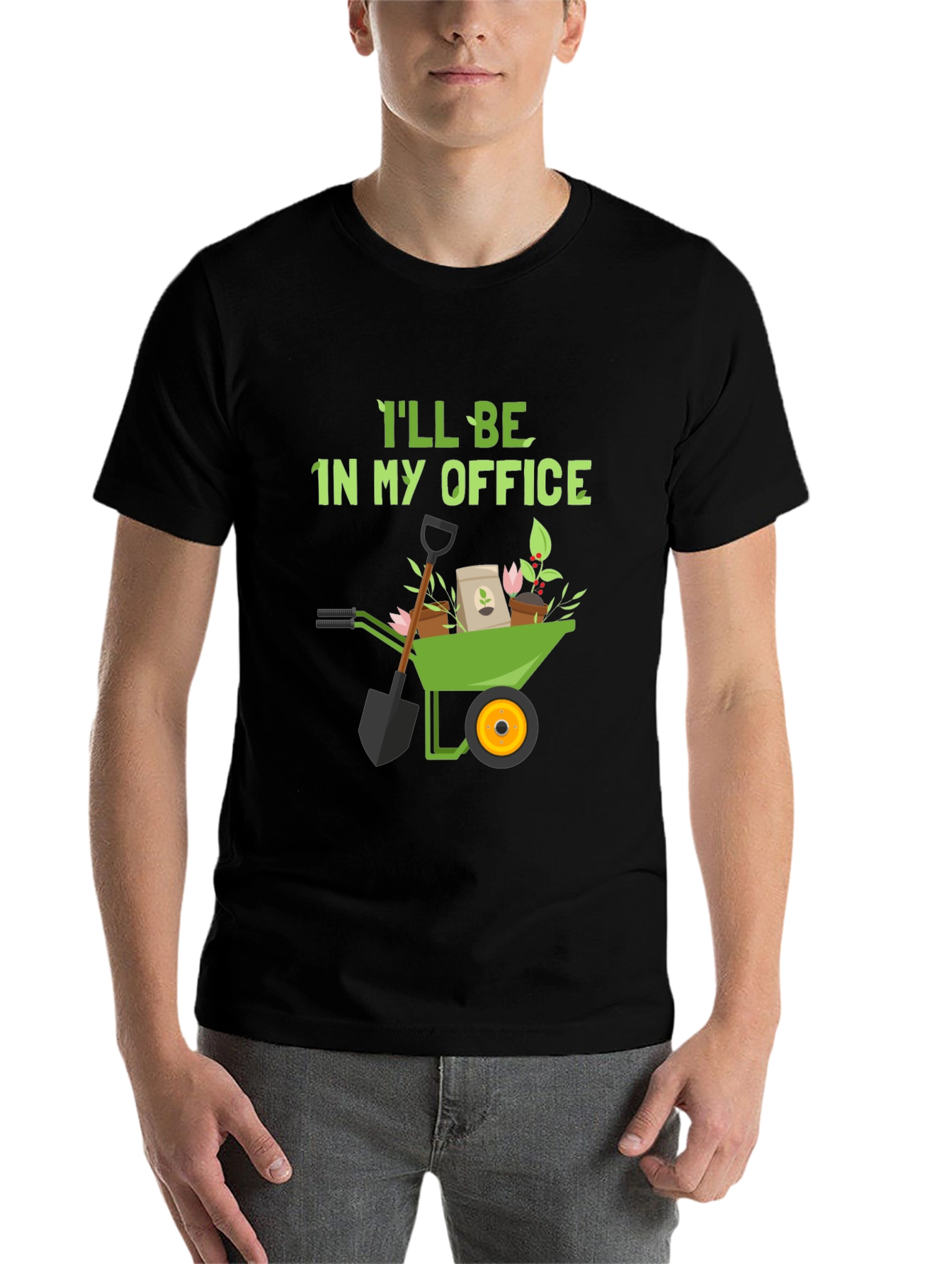 Black Gardener's Office T-Shirt view 7