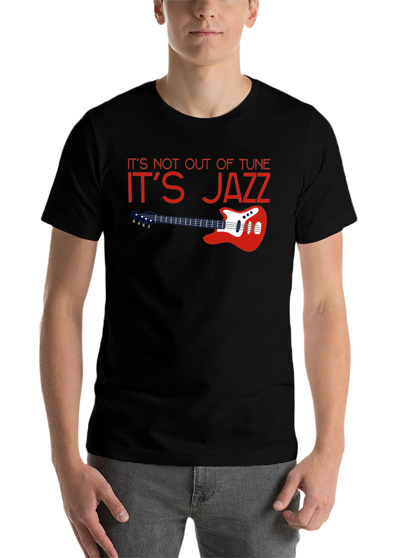 Black It's Jazz T-Shirt - Music Lover's Tee view 7