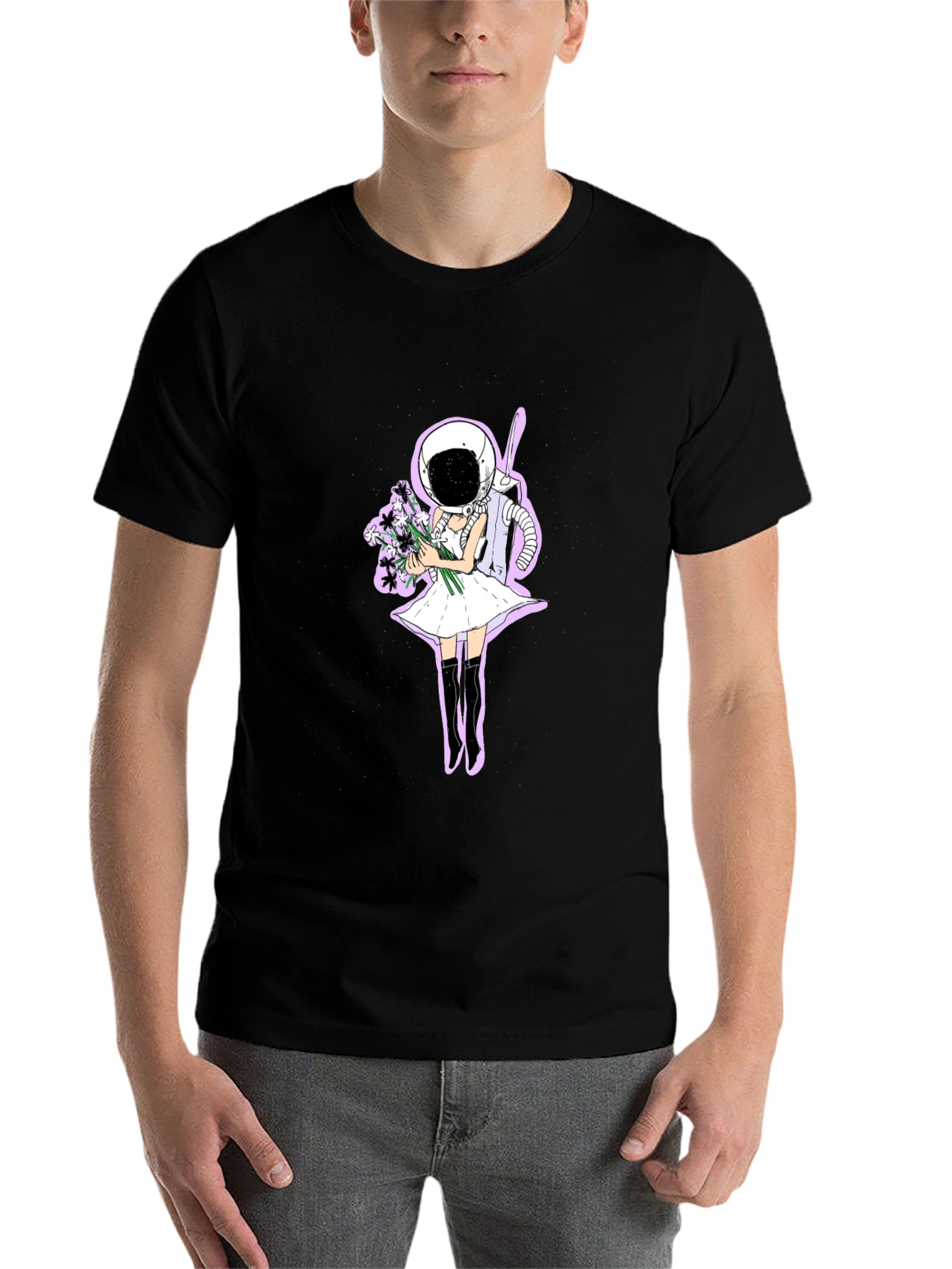 Black Astronaut Girl T-Shirt view 7
