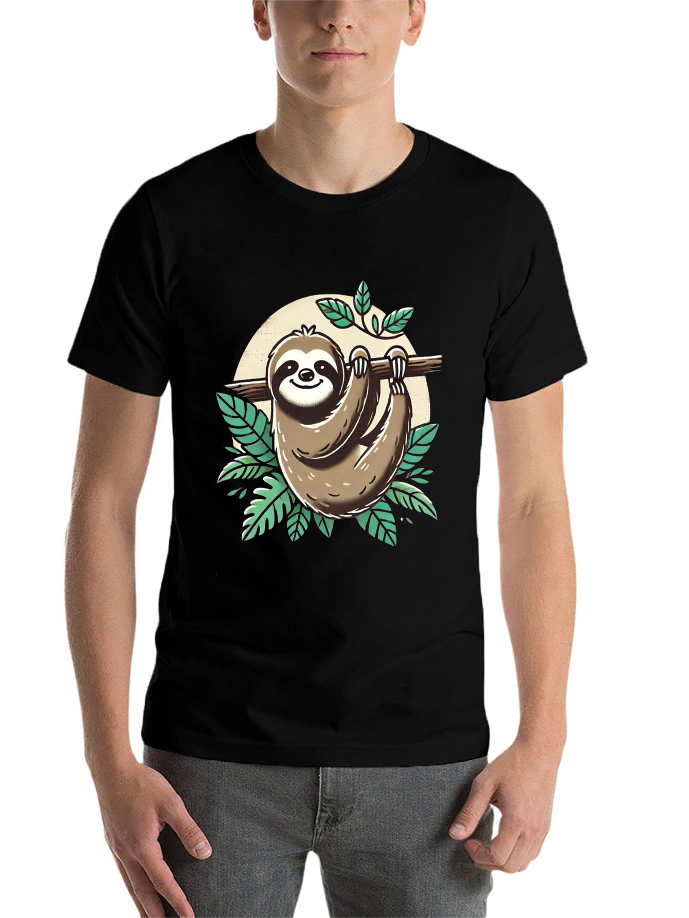 Sloth Graphic Tee - Relaxed & Fun - 7