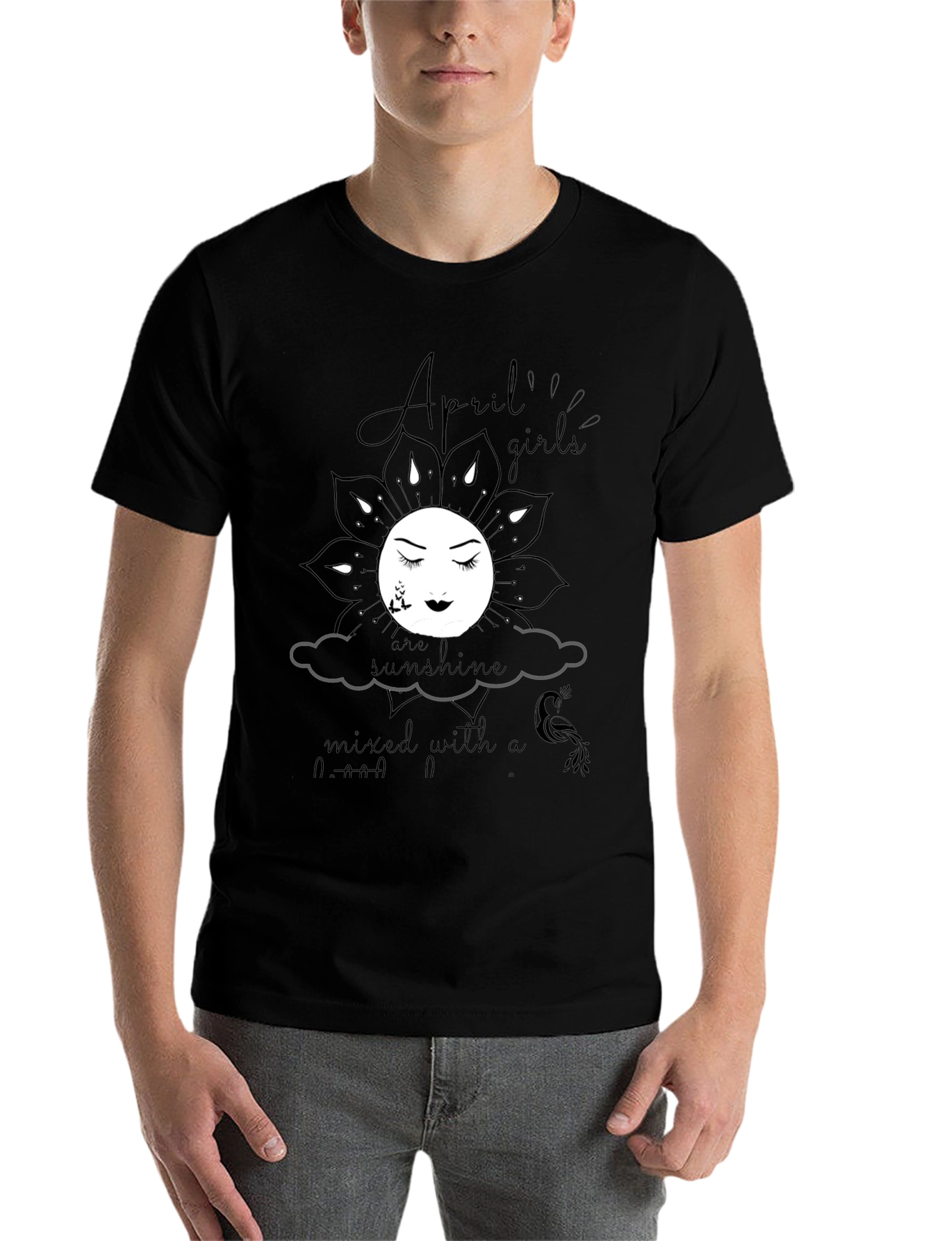 Black April Girls Sunshine Graphic Tee view 7