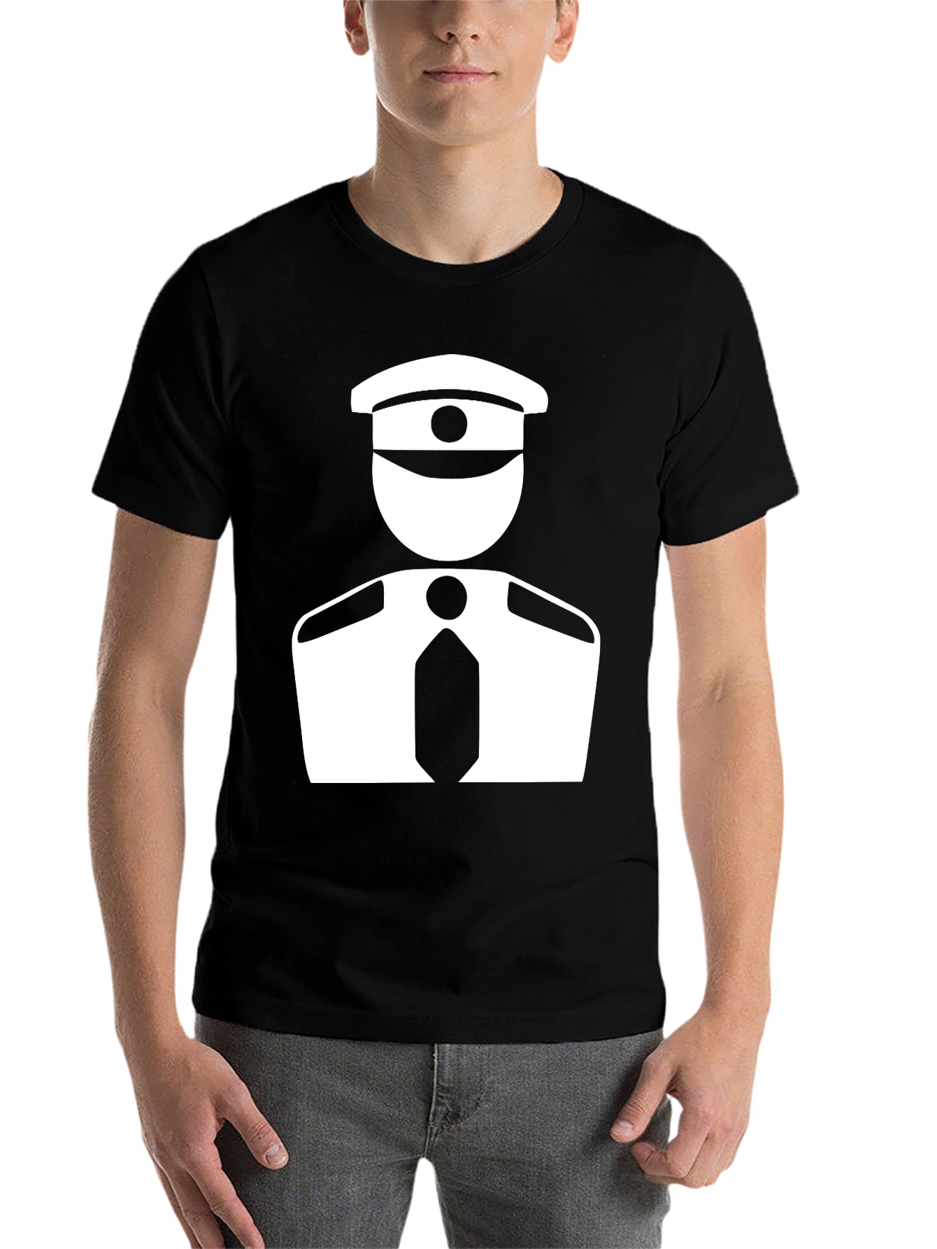 Pilot Graphic Tee - Black Cotton Blend Comfort - 7