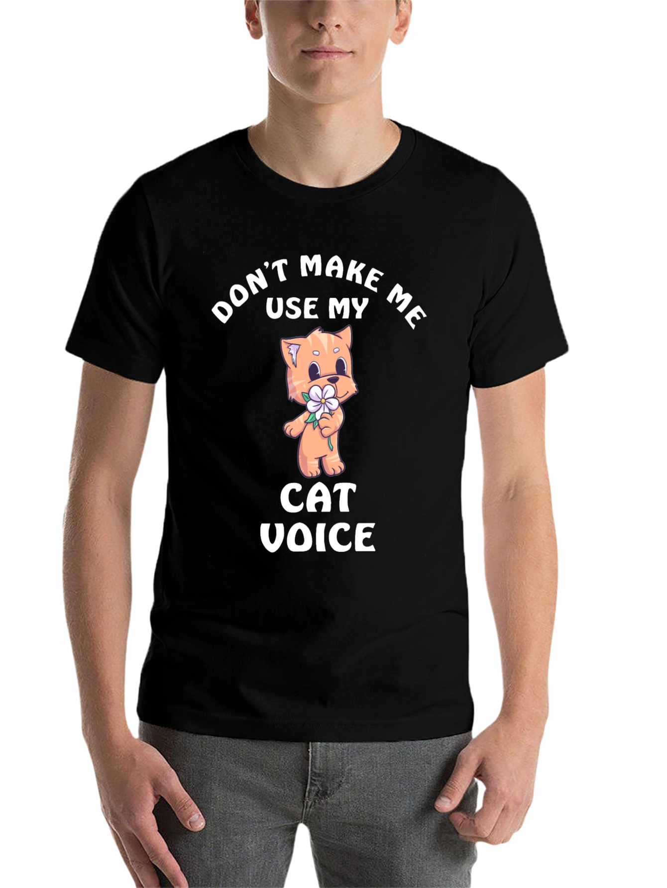 Black Don't Make Me Use My Cat Voice T-Shirt view 7