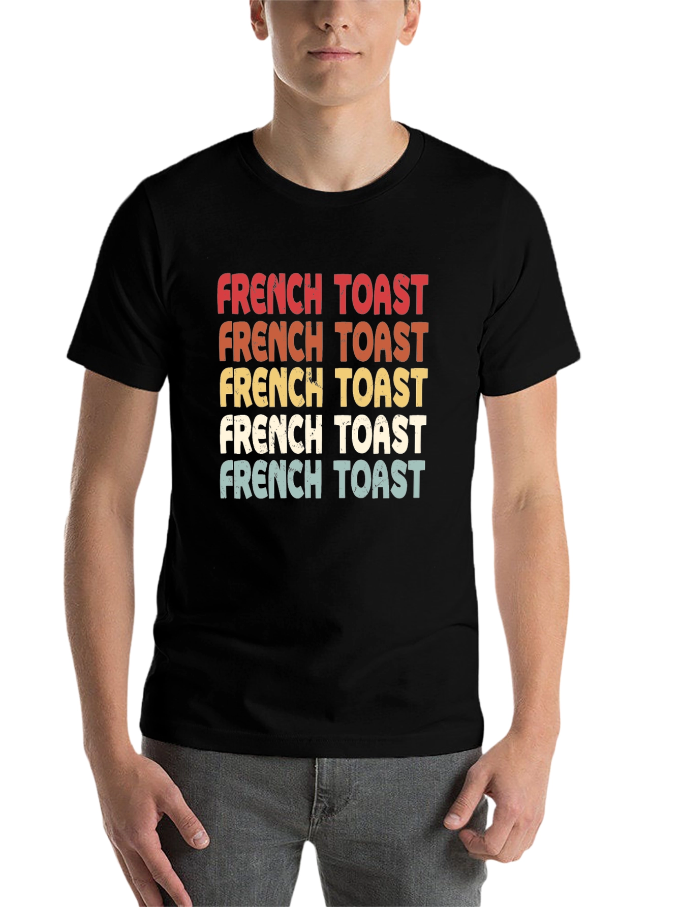 Black Retro French Toast Graphic Tee view 7