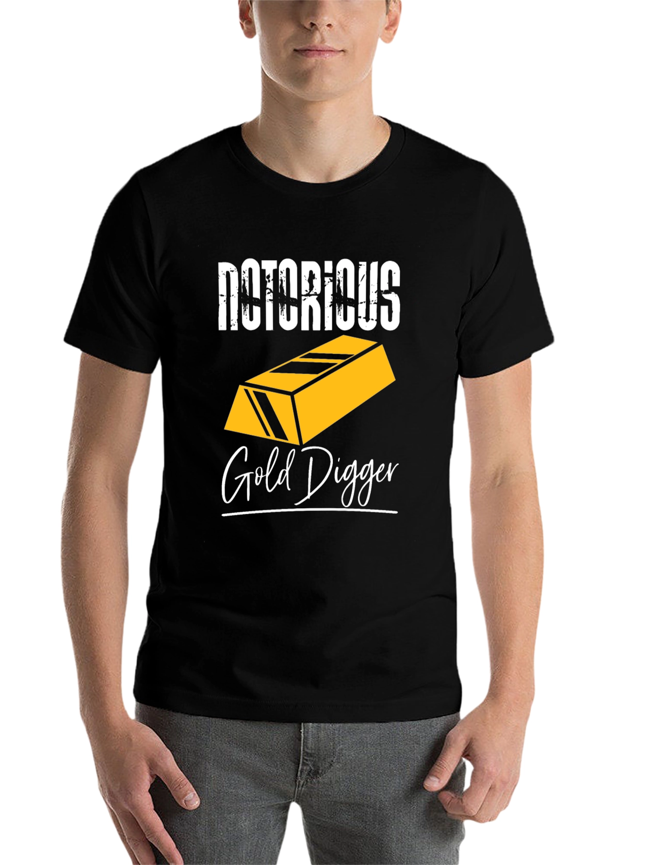 Black Notorious Gold Digger Graphic Tee view 7
