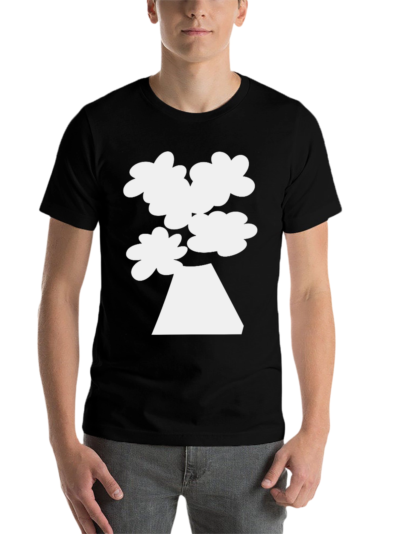 Black Mount Fuji Cloud Tee - Black Graphic T-Shirt view 7