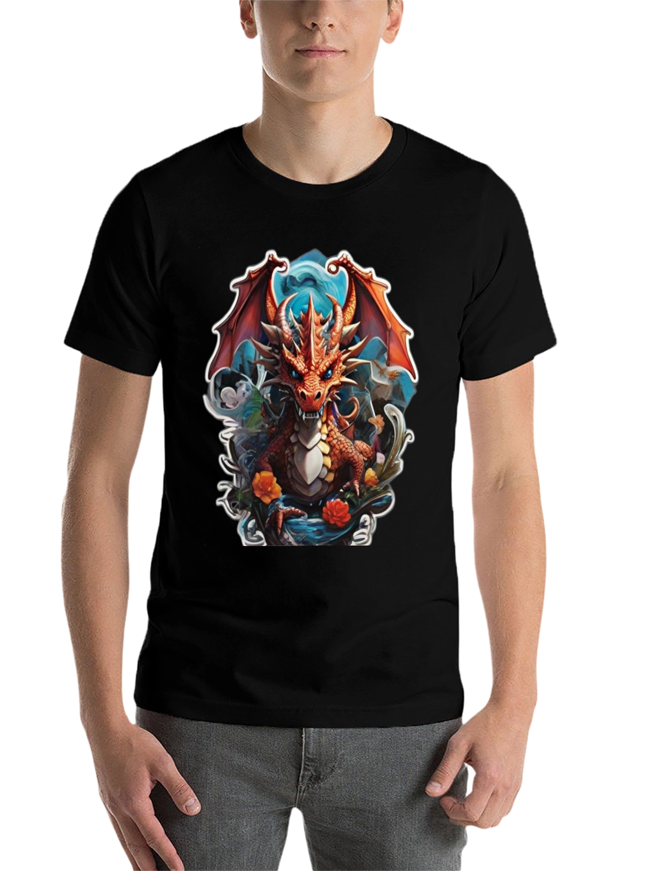 Dragon Graphic Tee - Fantasy Art Shirt - 7