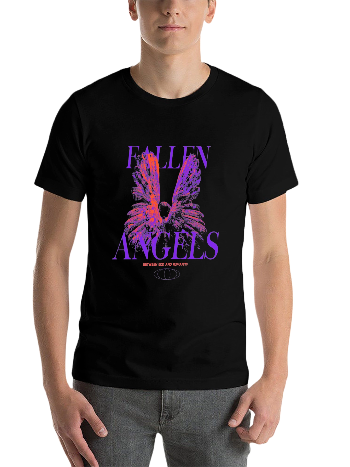 Black Fallen Angels Graphic Tee - Black view 7