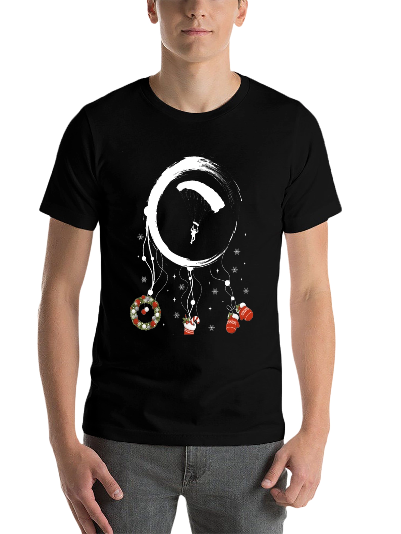 Black Parachute Christmas Dream T-Shirt view 7