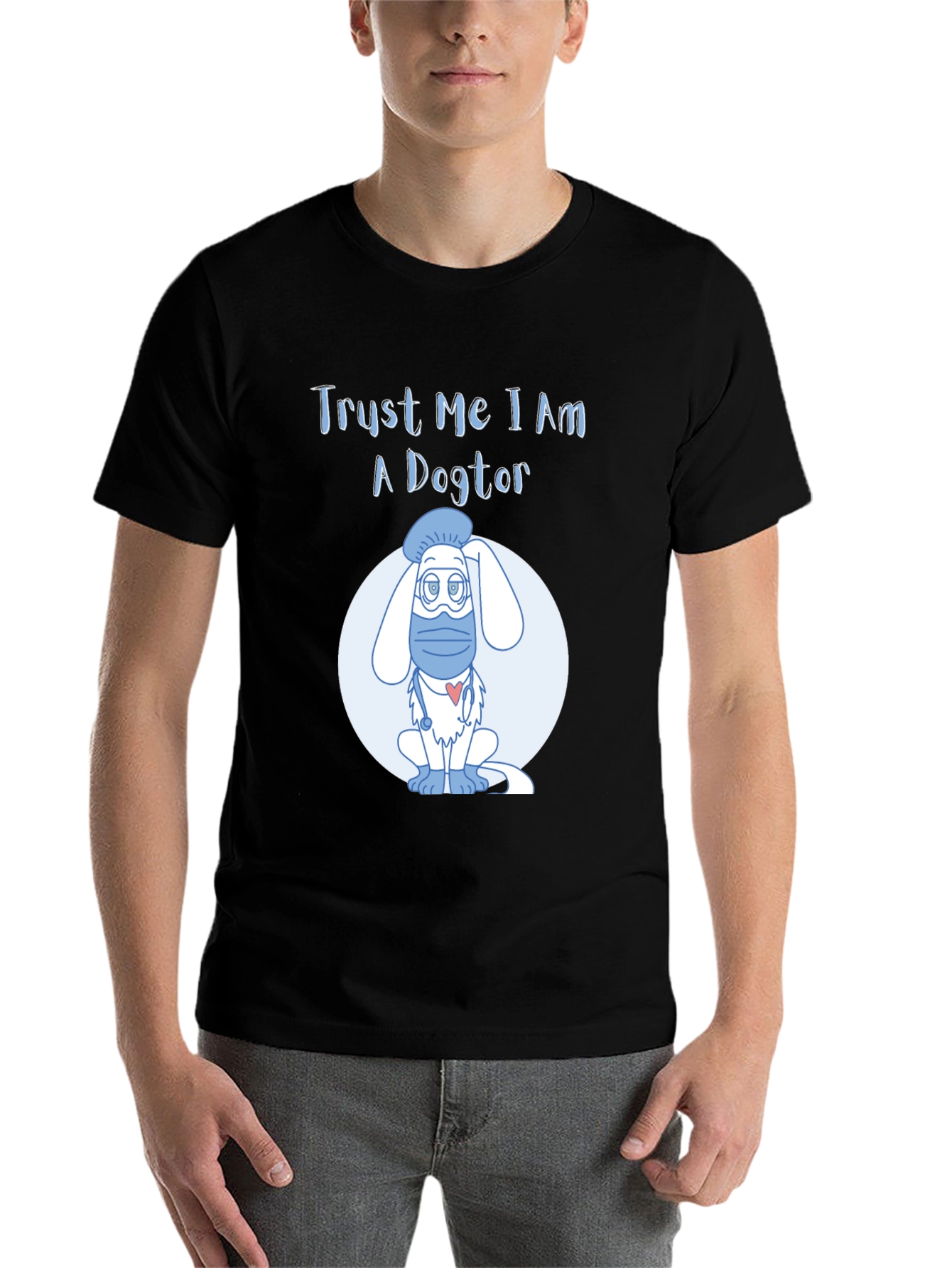 Black Trust Me I Am A Dogtor T-Shirt view 7