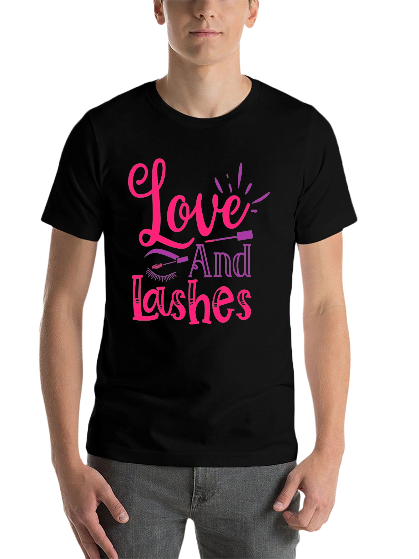 Black Love and Lashes Graphic Tee view 7