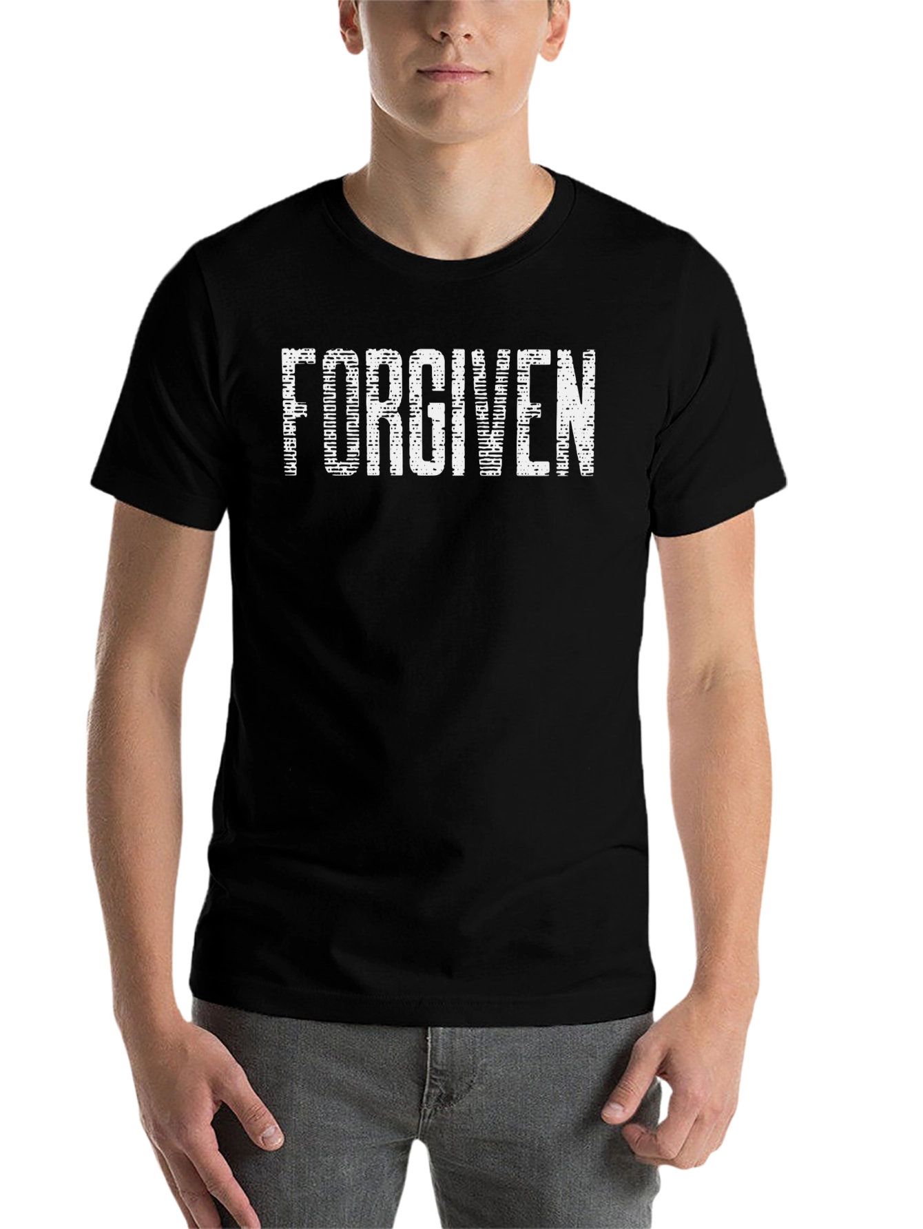 Black Forgiven Graphic Tee - Soft Cotton Blend view 7