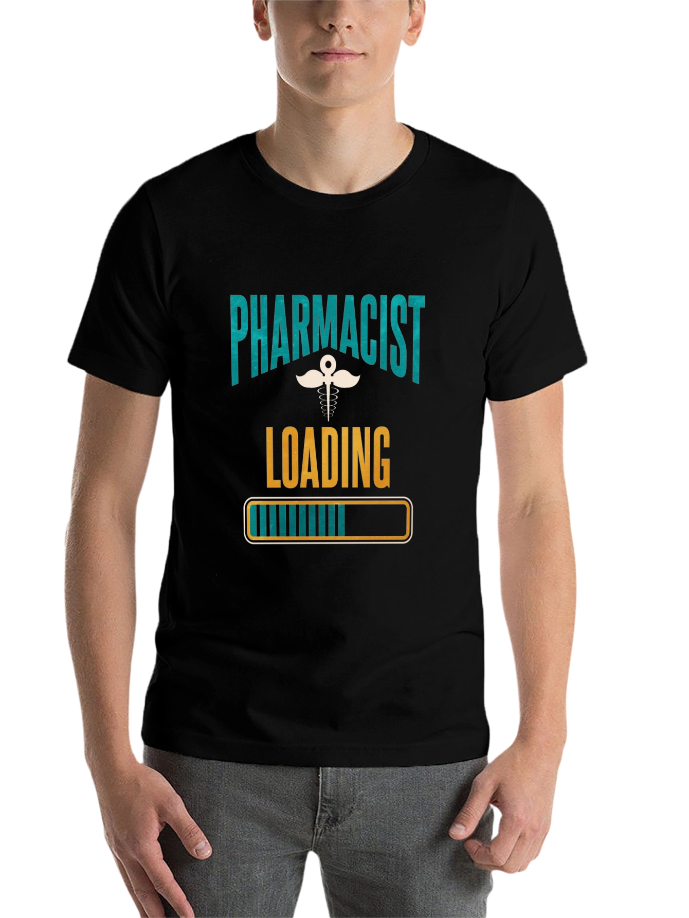 Black Pharmacist Loading T-Shirt - Funny Gift view 7