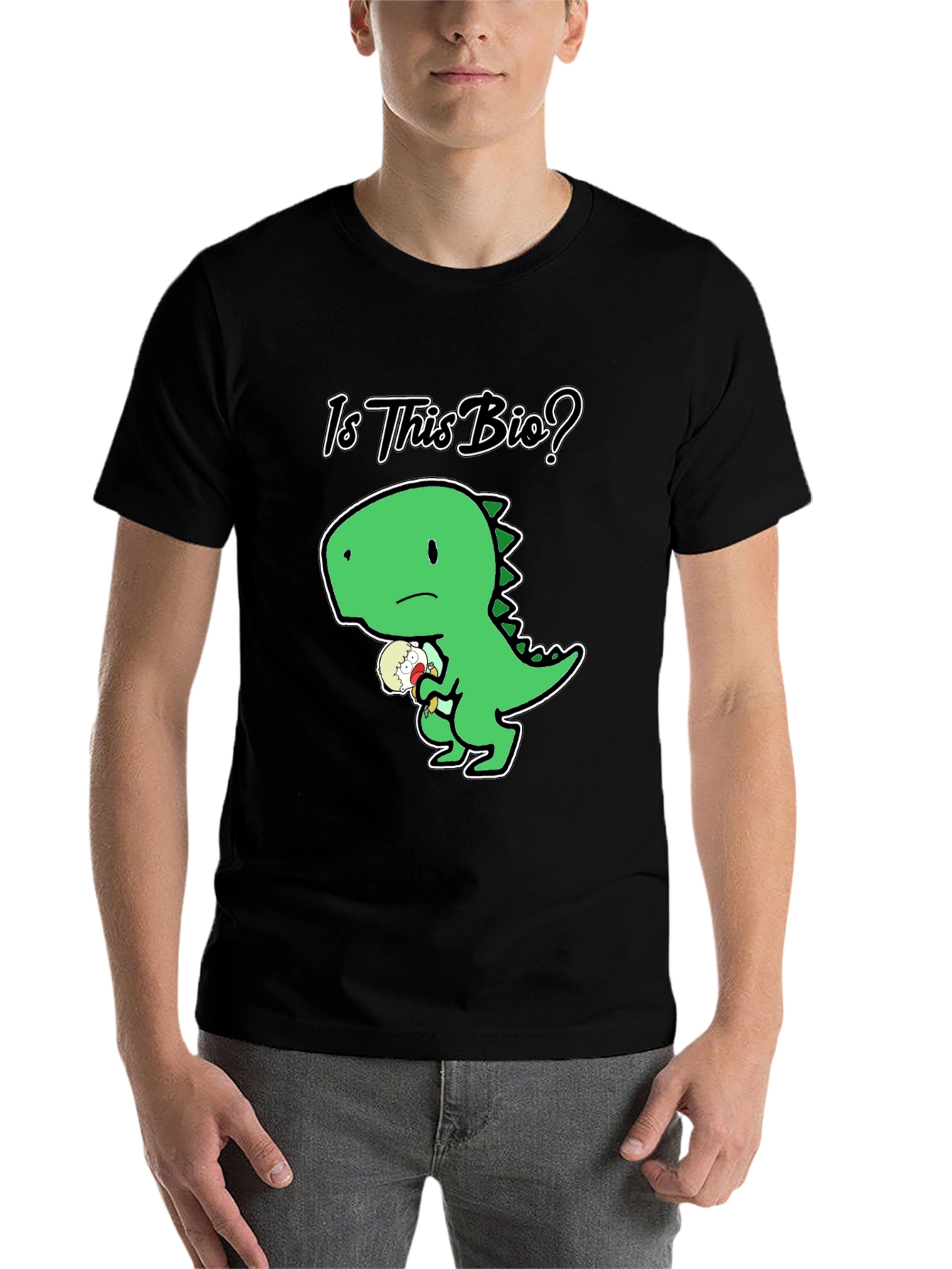 Black Is This Bio? Dinosaur T-Shirt view 7
