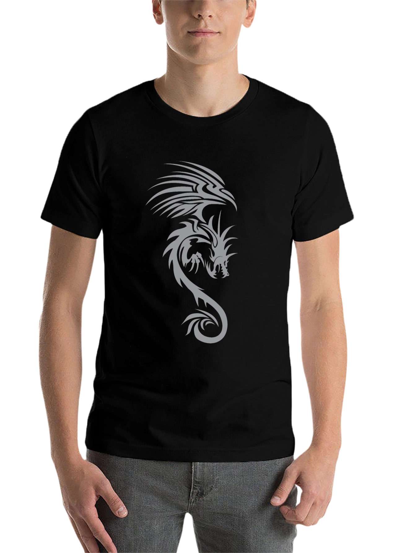 Black Dragon Graphic Black T-Shirt view 7