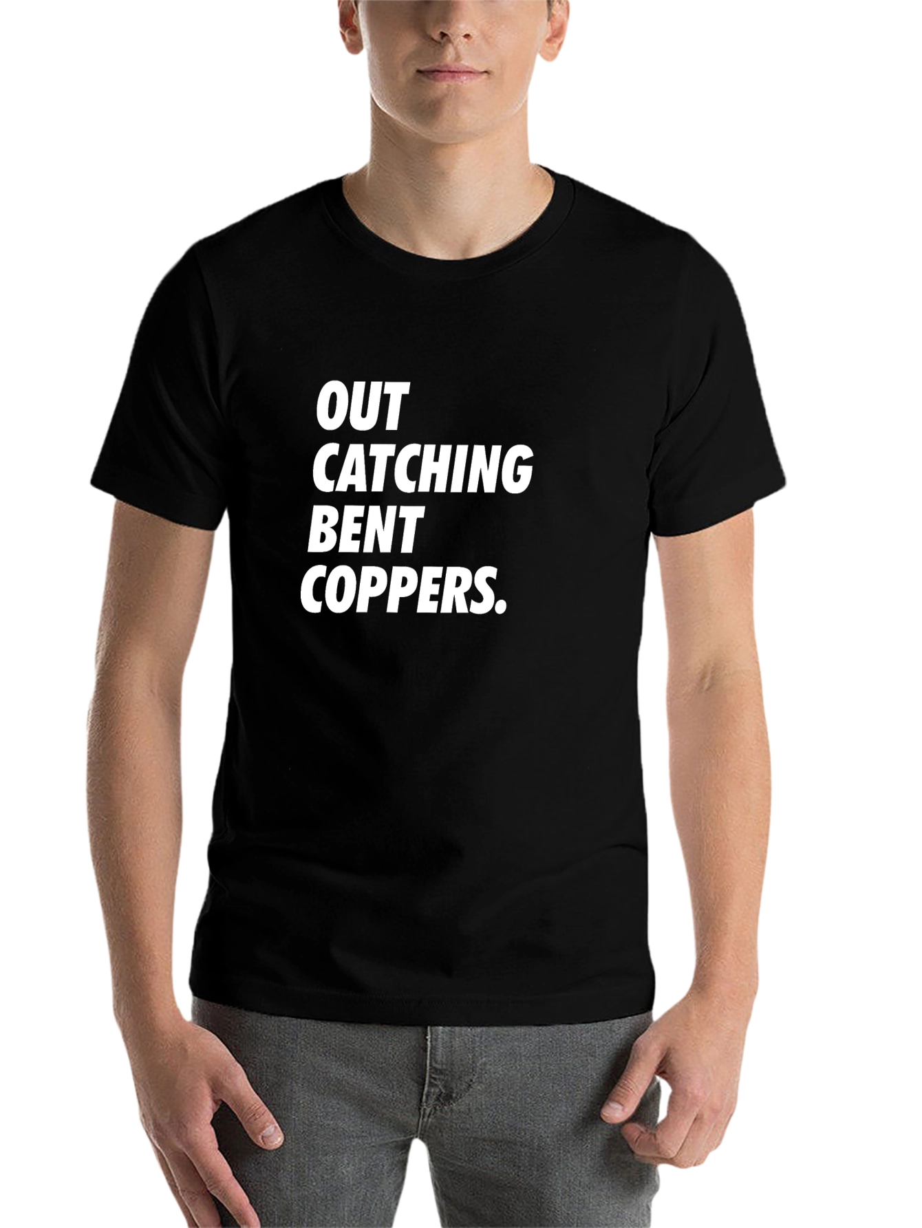 Black Out Catching Bent Coppers Graphic Tee view 7