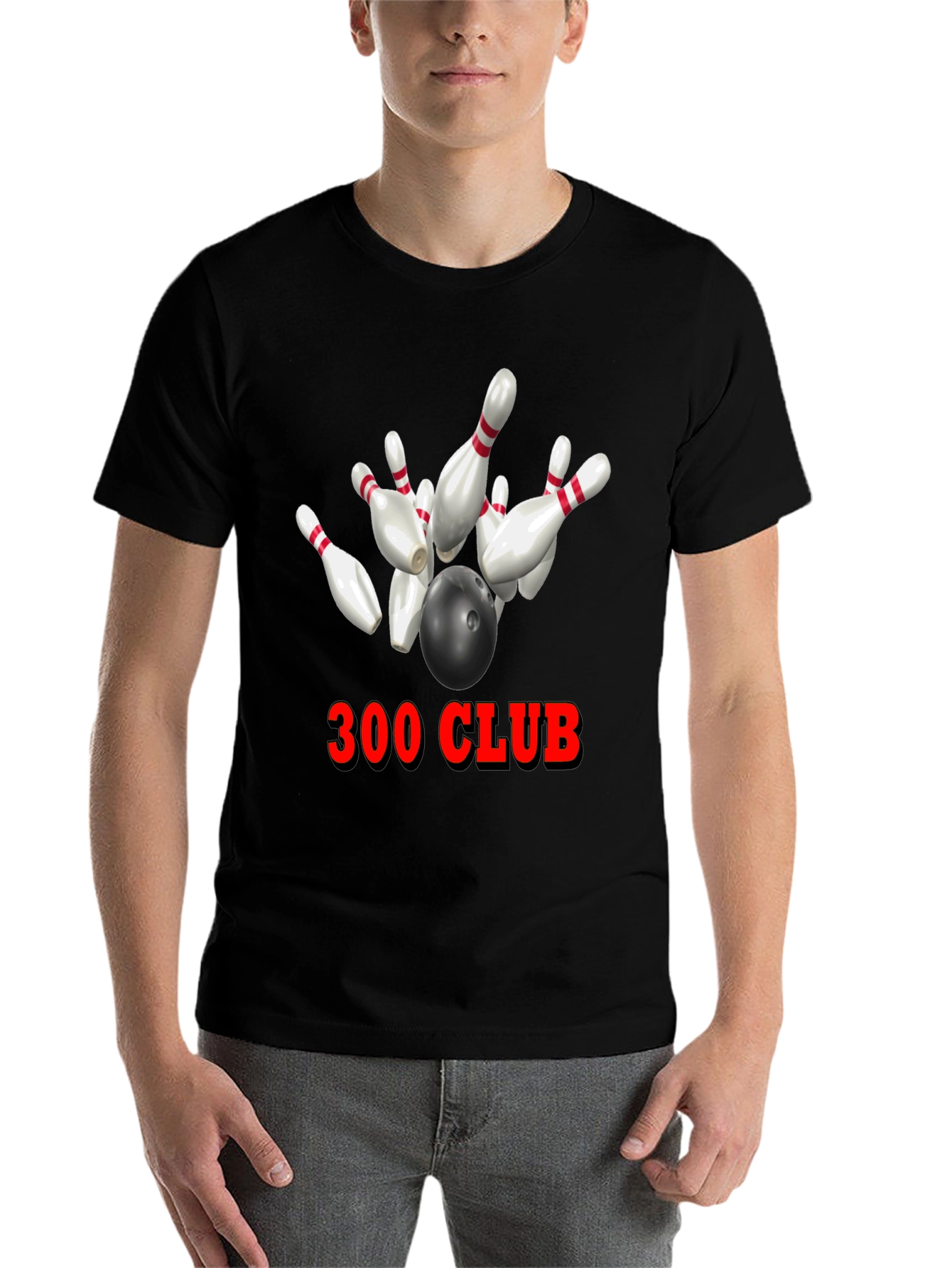 Black 300 Club Bowling T-Shirt view 7