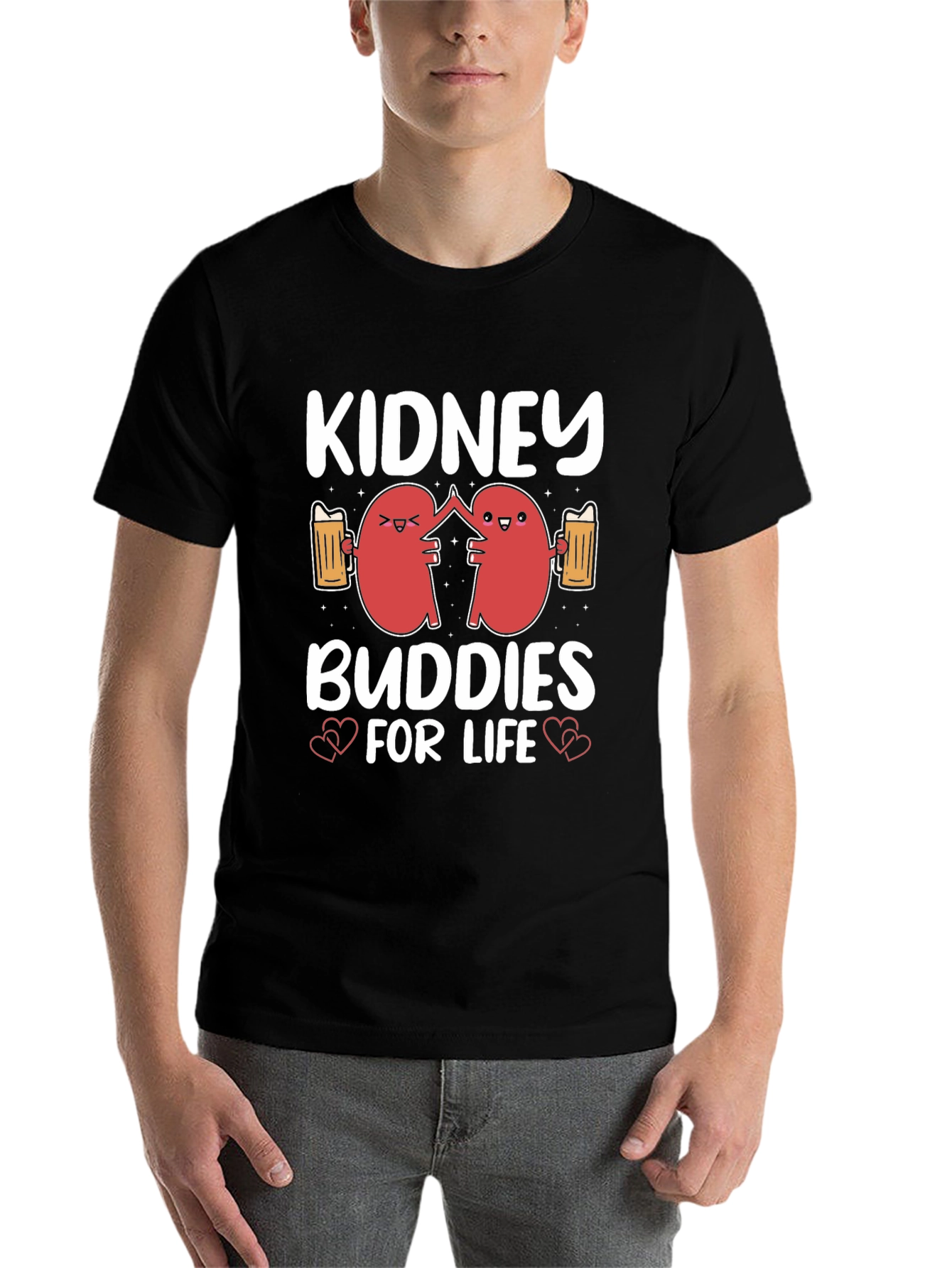 Black Kidney Buddies for Life Graphic Tee view 7