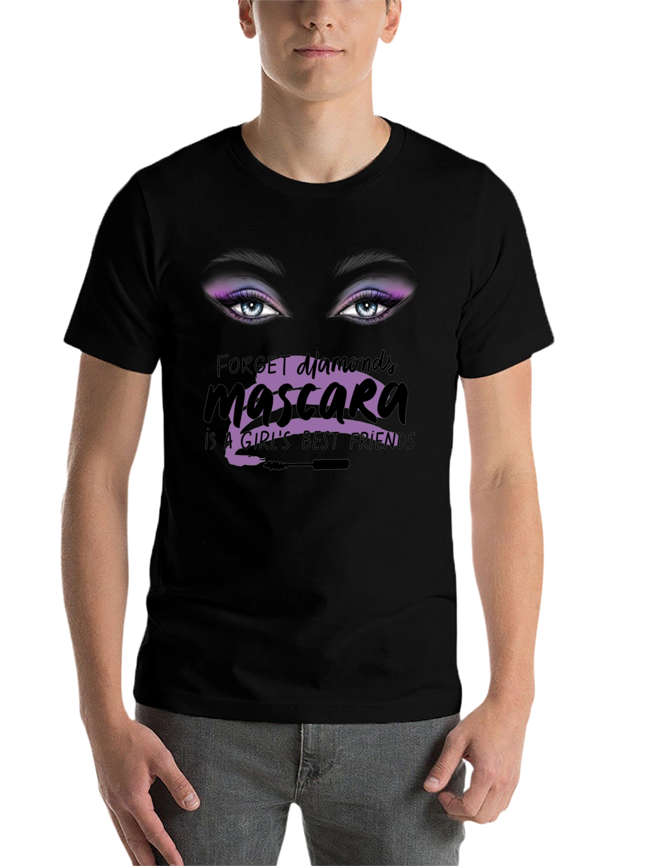 Black Mascara Lover T-Shirt - Forget Diamonds! view 7