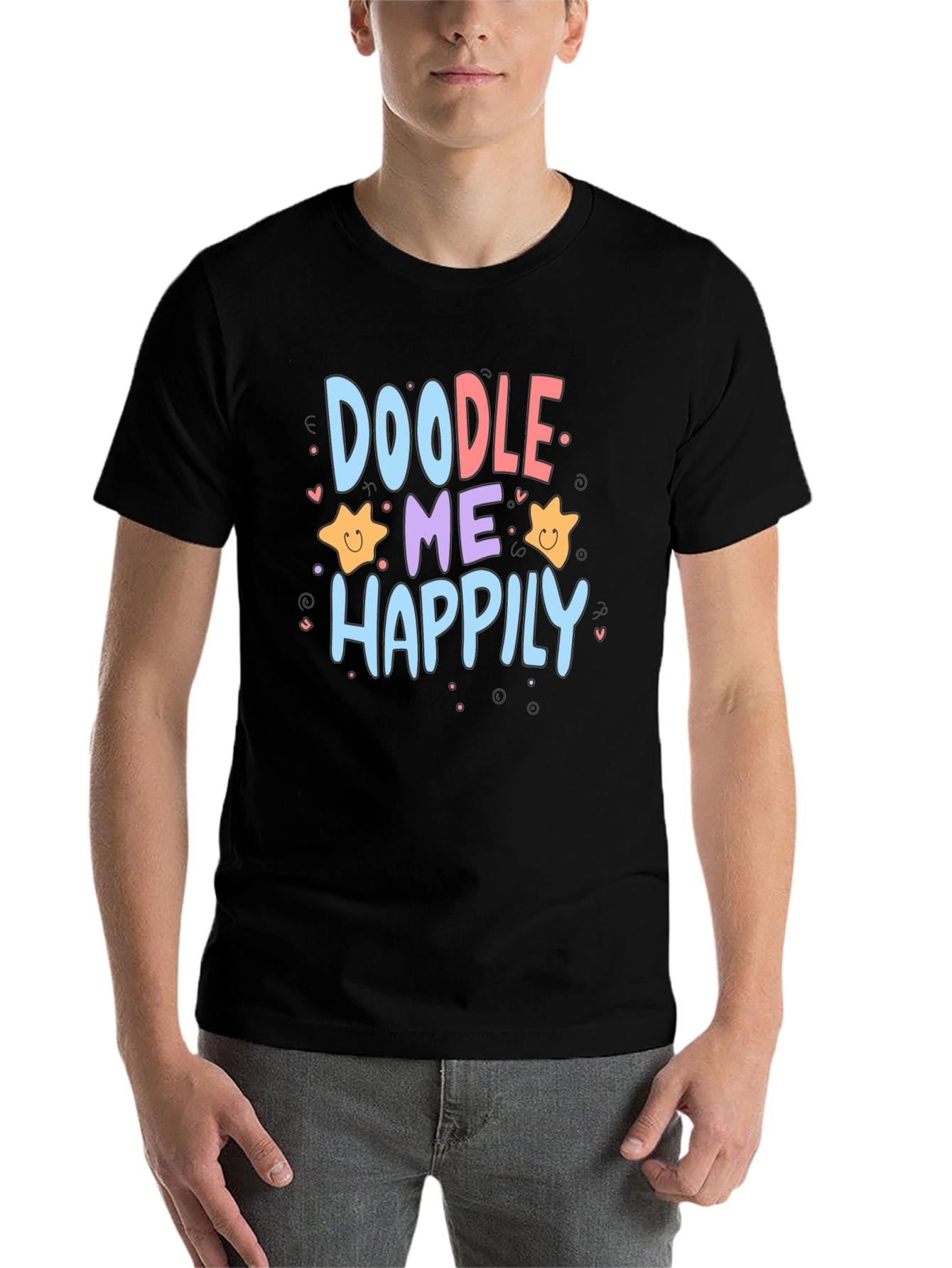 Doodle Me Happily Graphic T-Shirt - 7