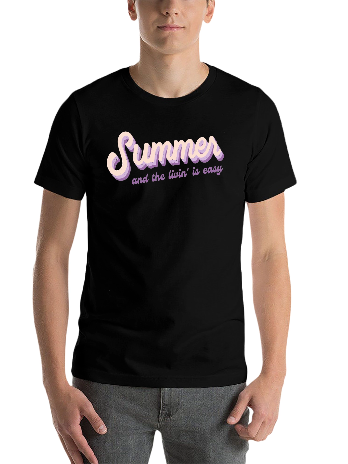 Black Summer Livin' T-Shirt - Black Casual Tee view 7