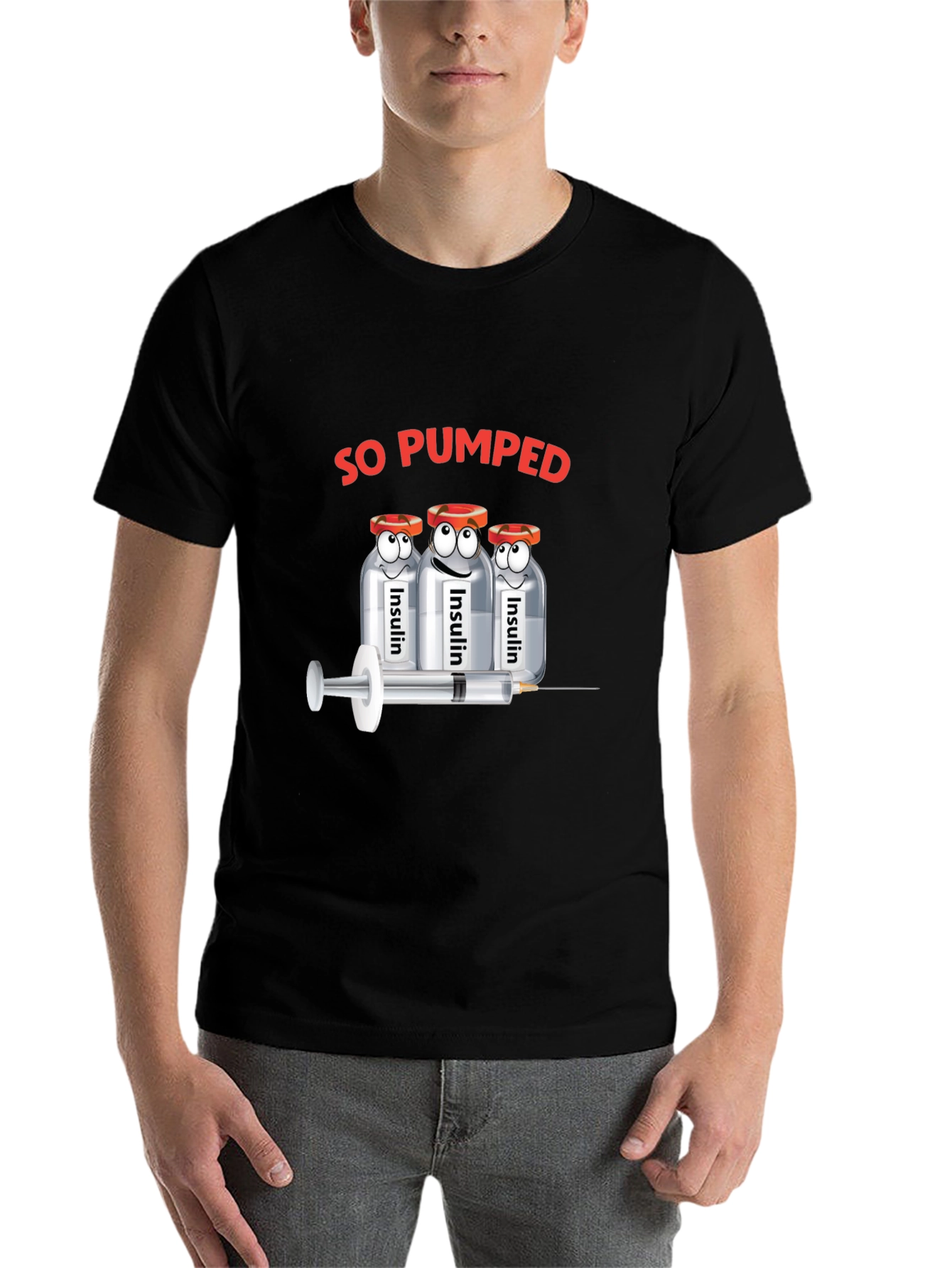 Black So Pumped Insulin Graphic T-Shirt view 7