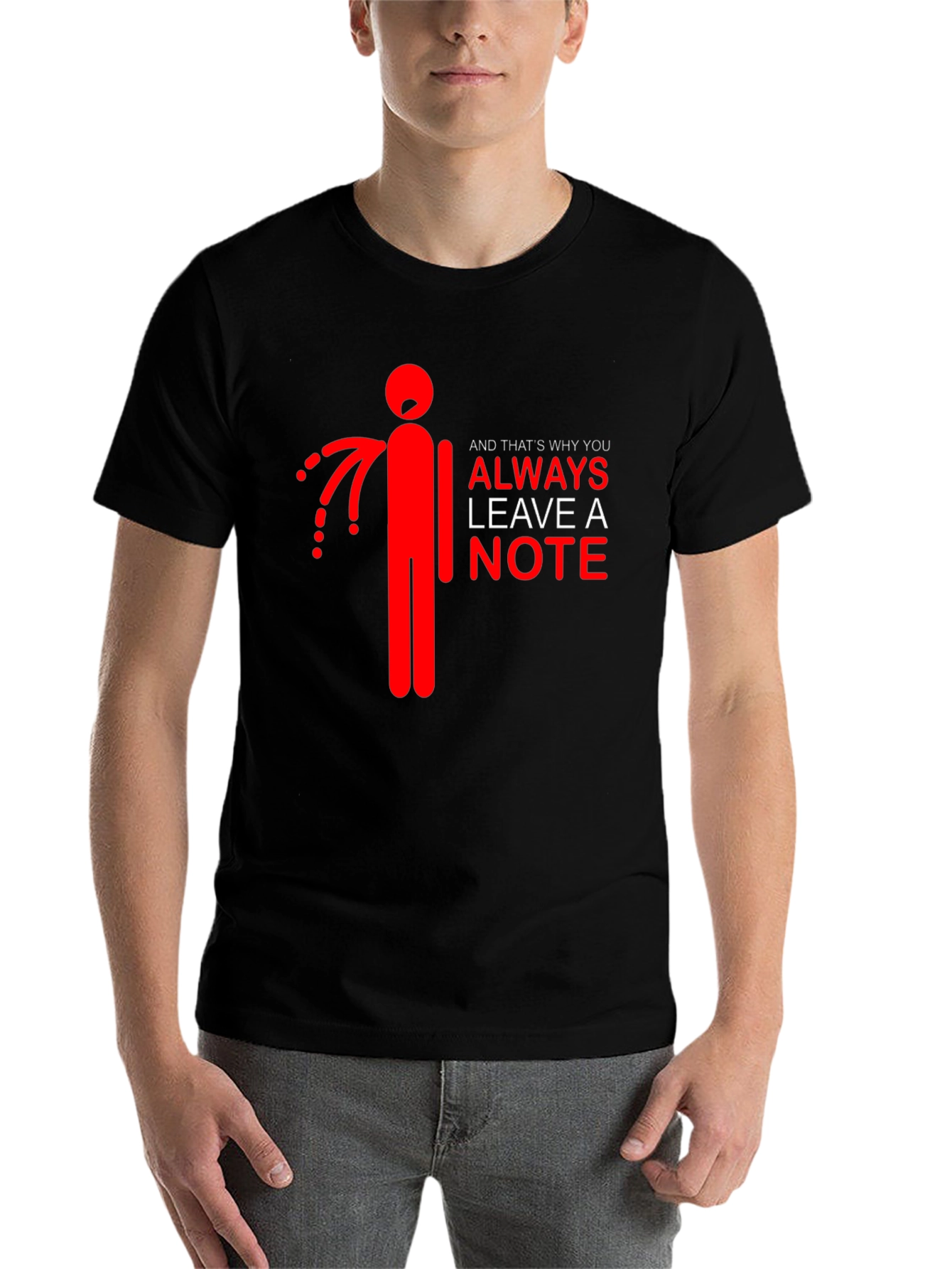 Black Always Leave a Note Graphic Tee view 7