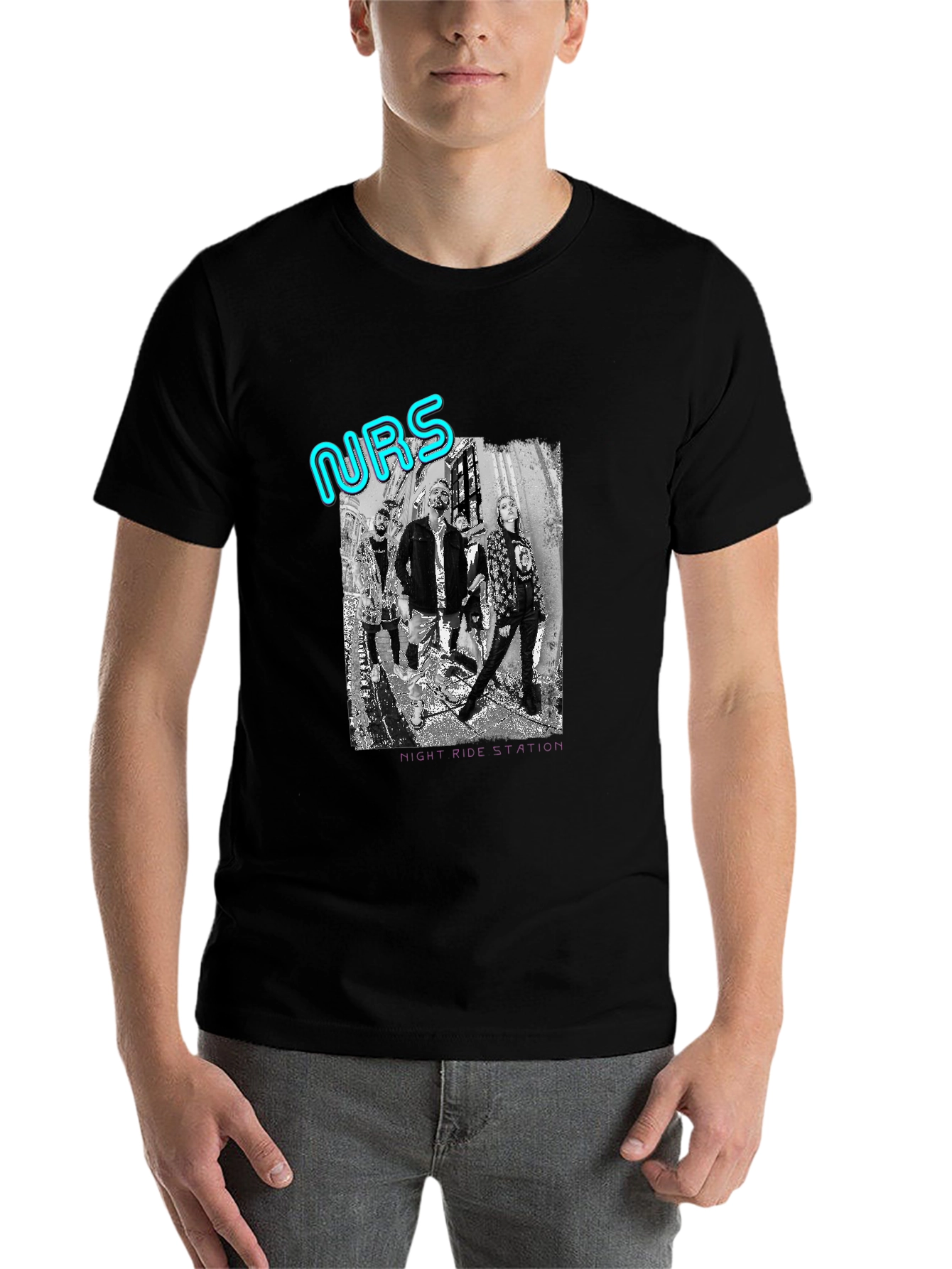 Black Night Riots Station Graphic Tee view 7
