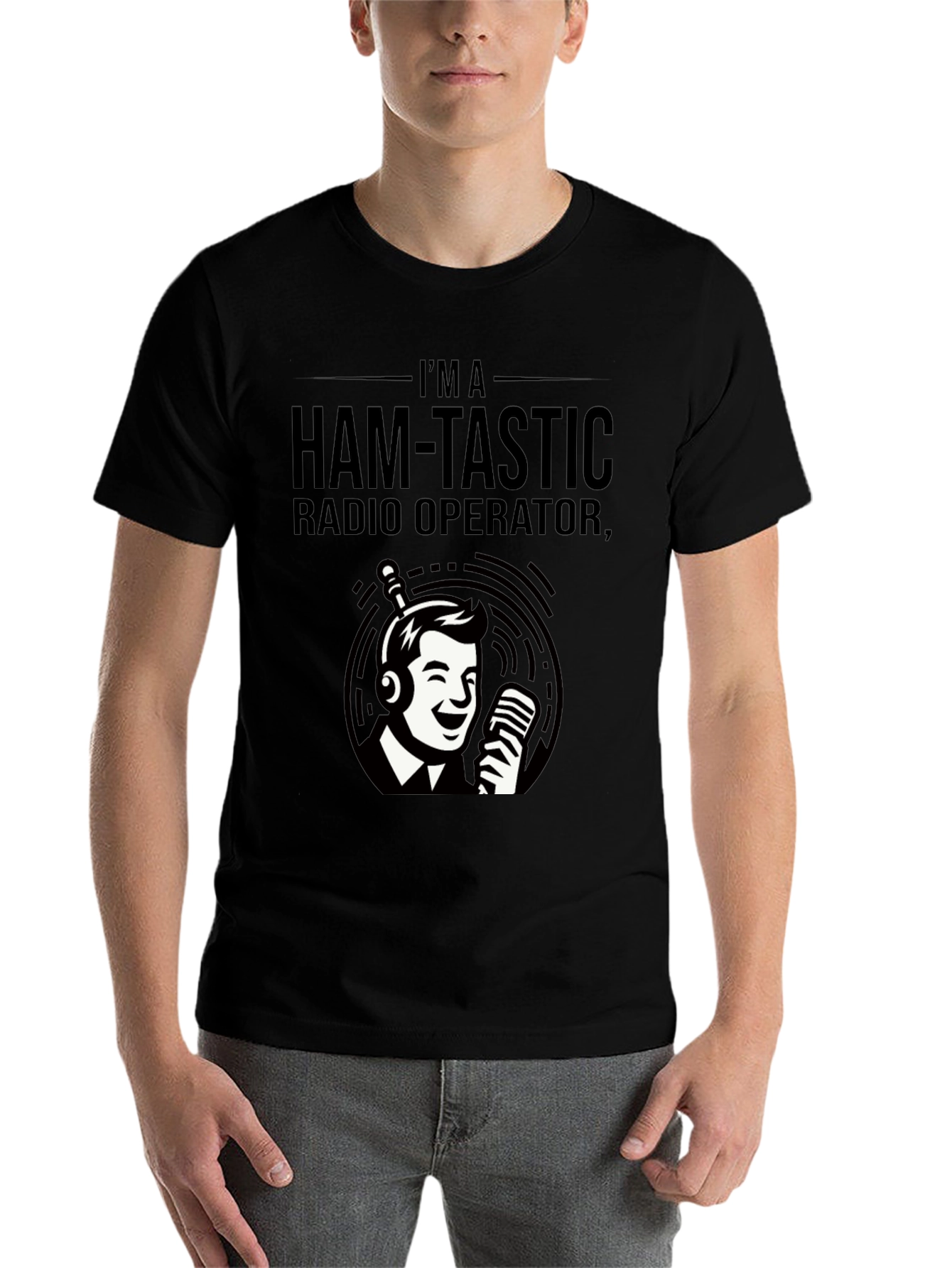 Black Ham-Tastic Radio Operator T-Shirt view 7