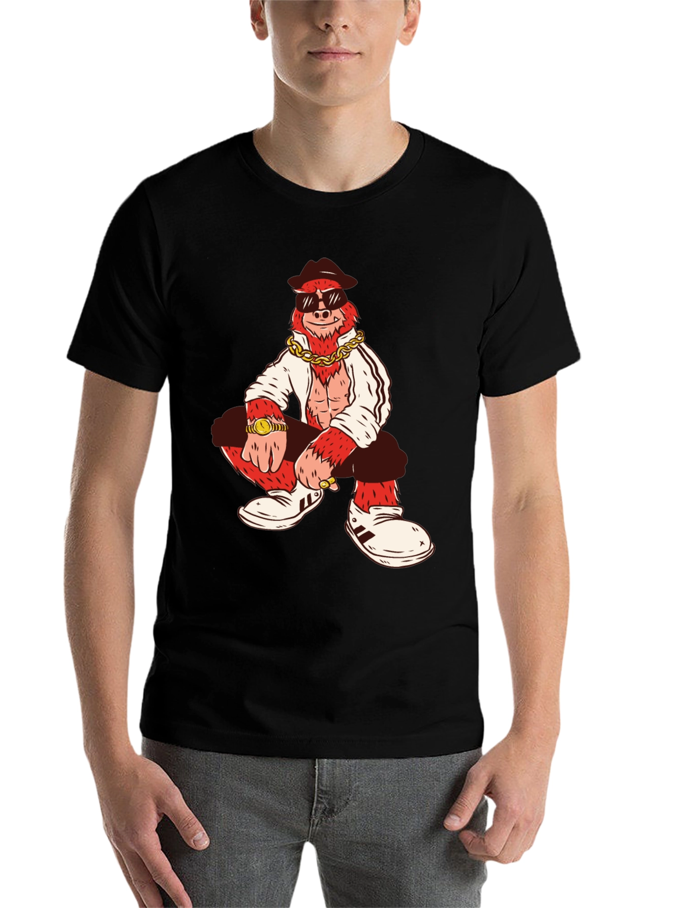 Black Cool Gorilla T-Shirt view 7