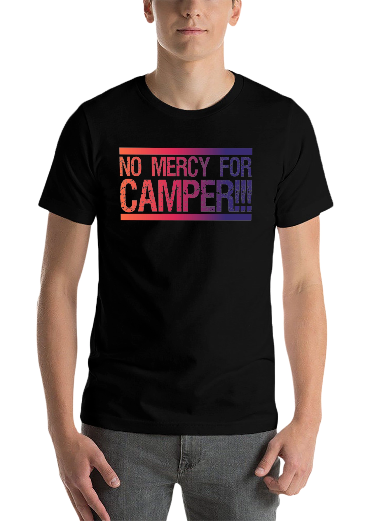 Black No Mercy for Camper Graphic Tee view 7