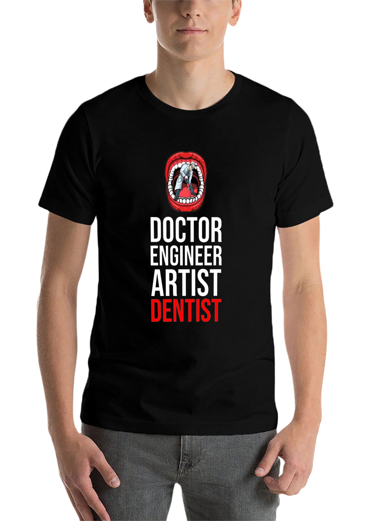 Black Doctor Engineer Artist Dentist T-Shirt view 7