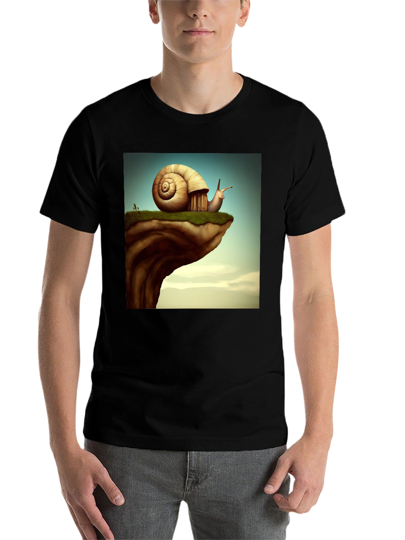 Black Snail House Cliff Edge T-Shirt view 7