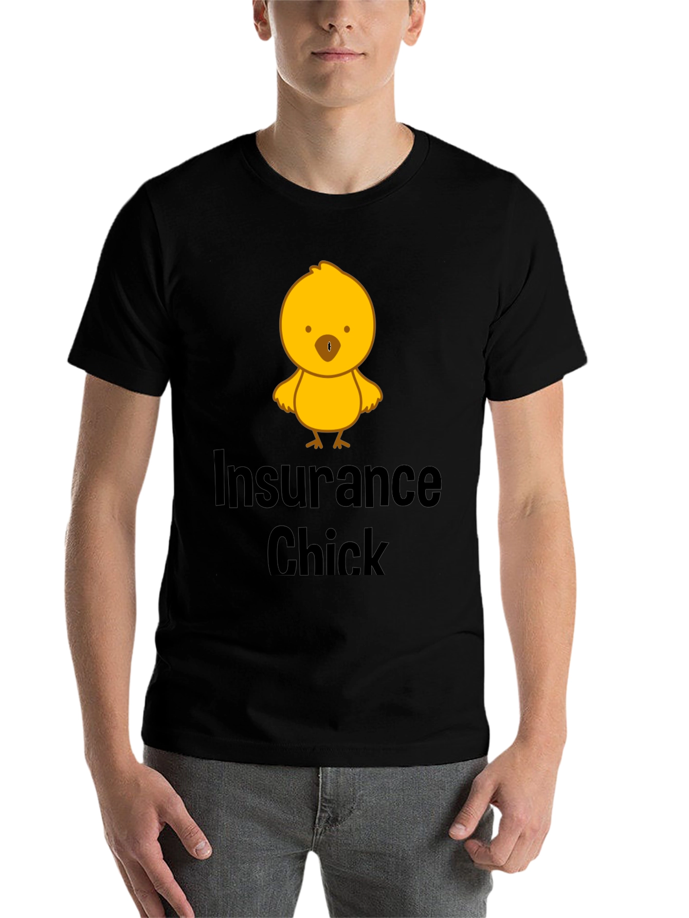 Black Insurance Chick T-Shirt - Funny & Unique Design view 7