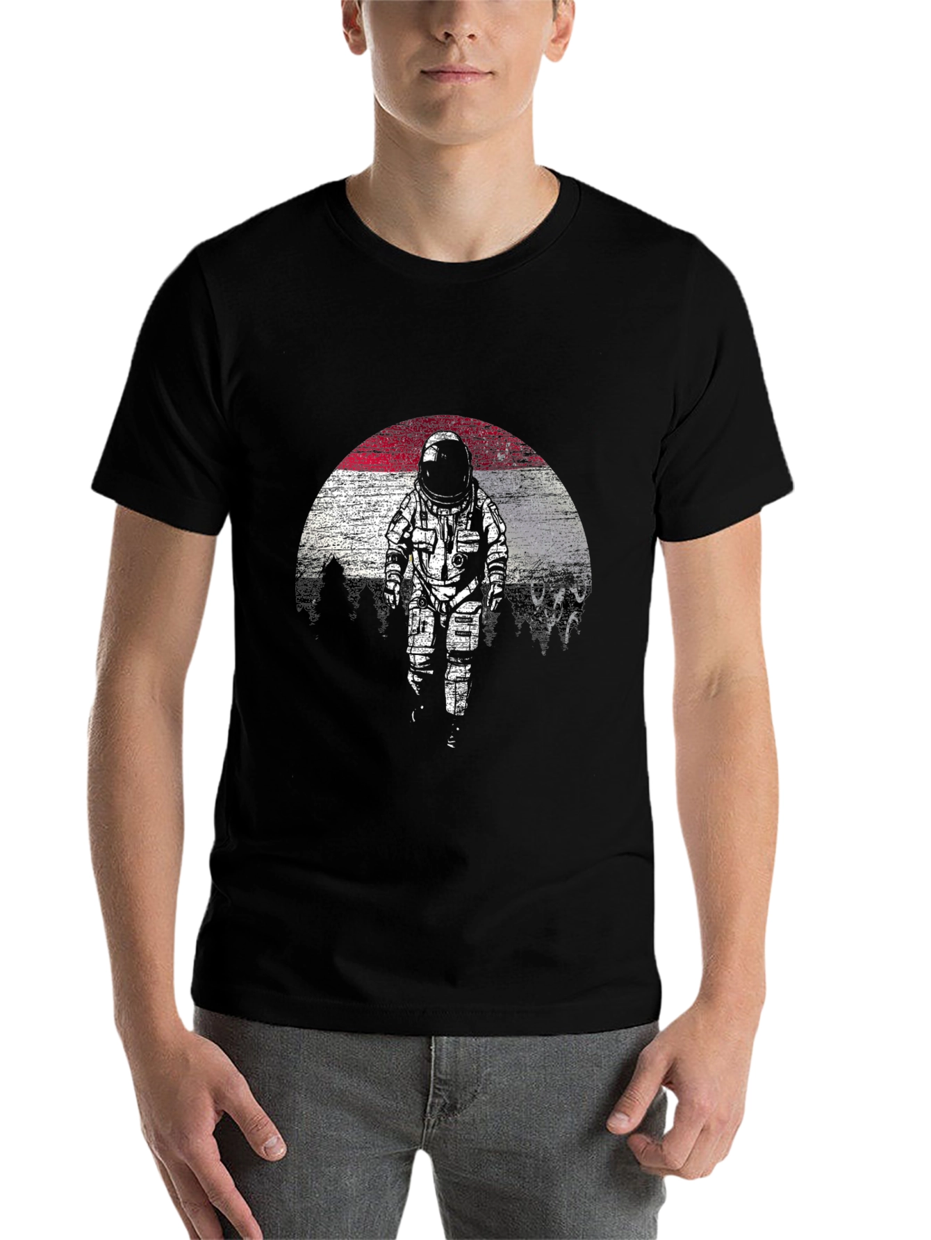 Black Astronaut Graphic Tee - Black T-Shirt view 7