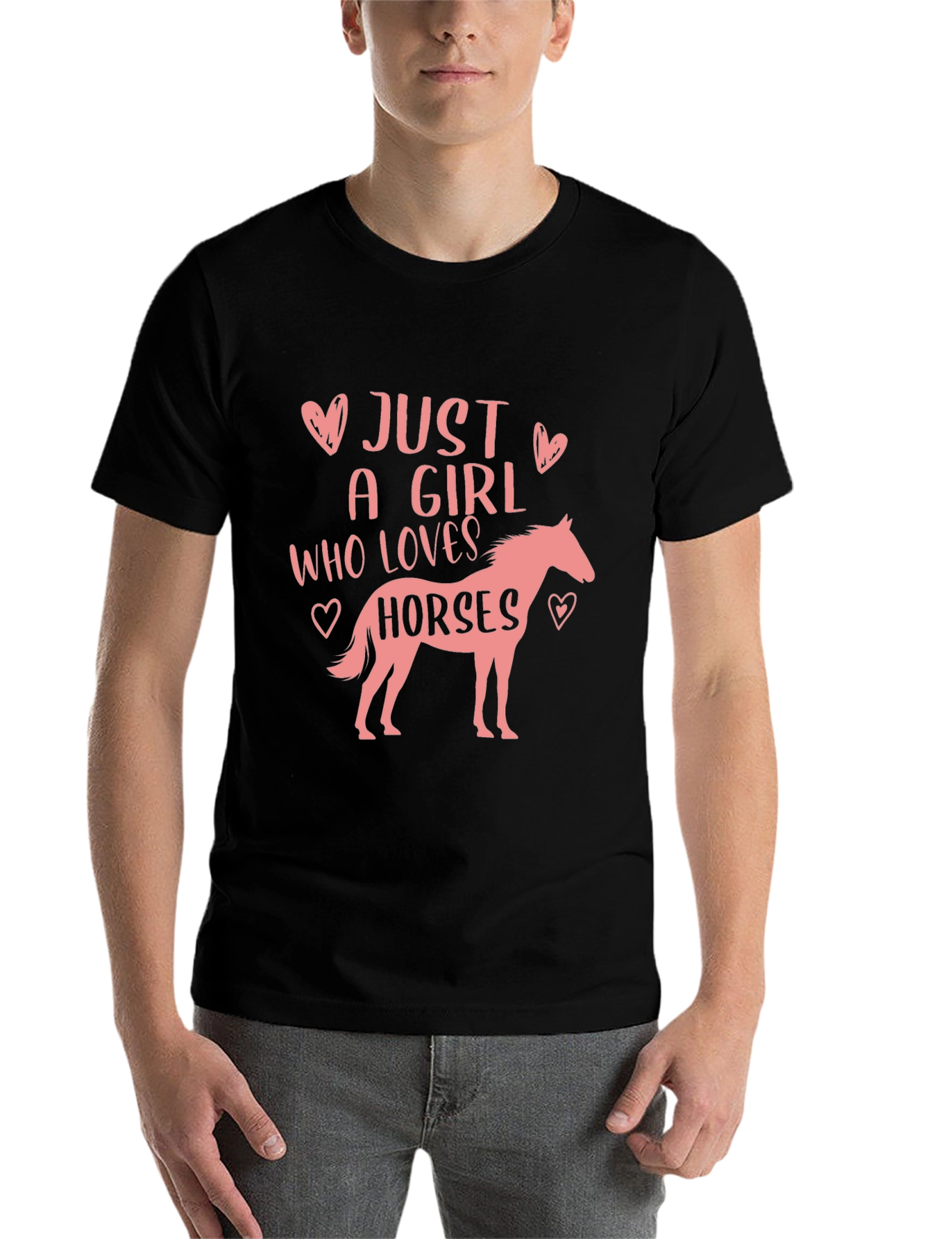 Black Girl Who Loves Horses Graphic Tee view 7