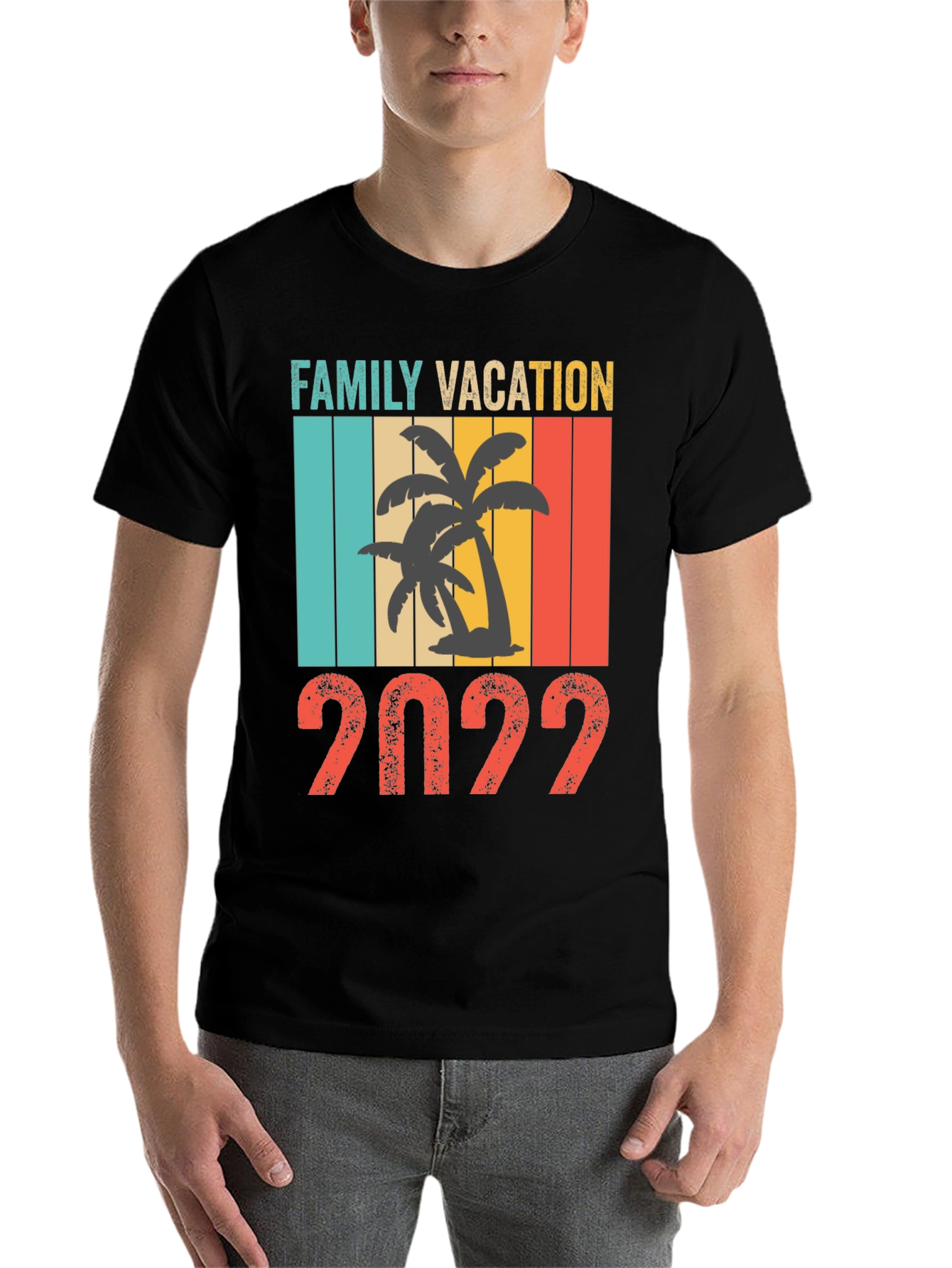 Black Family Vacation 2022 T-Shirt view 7