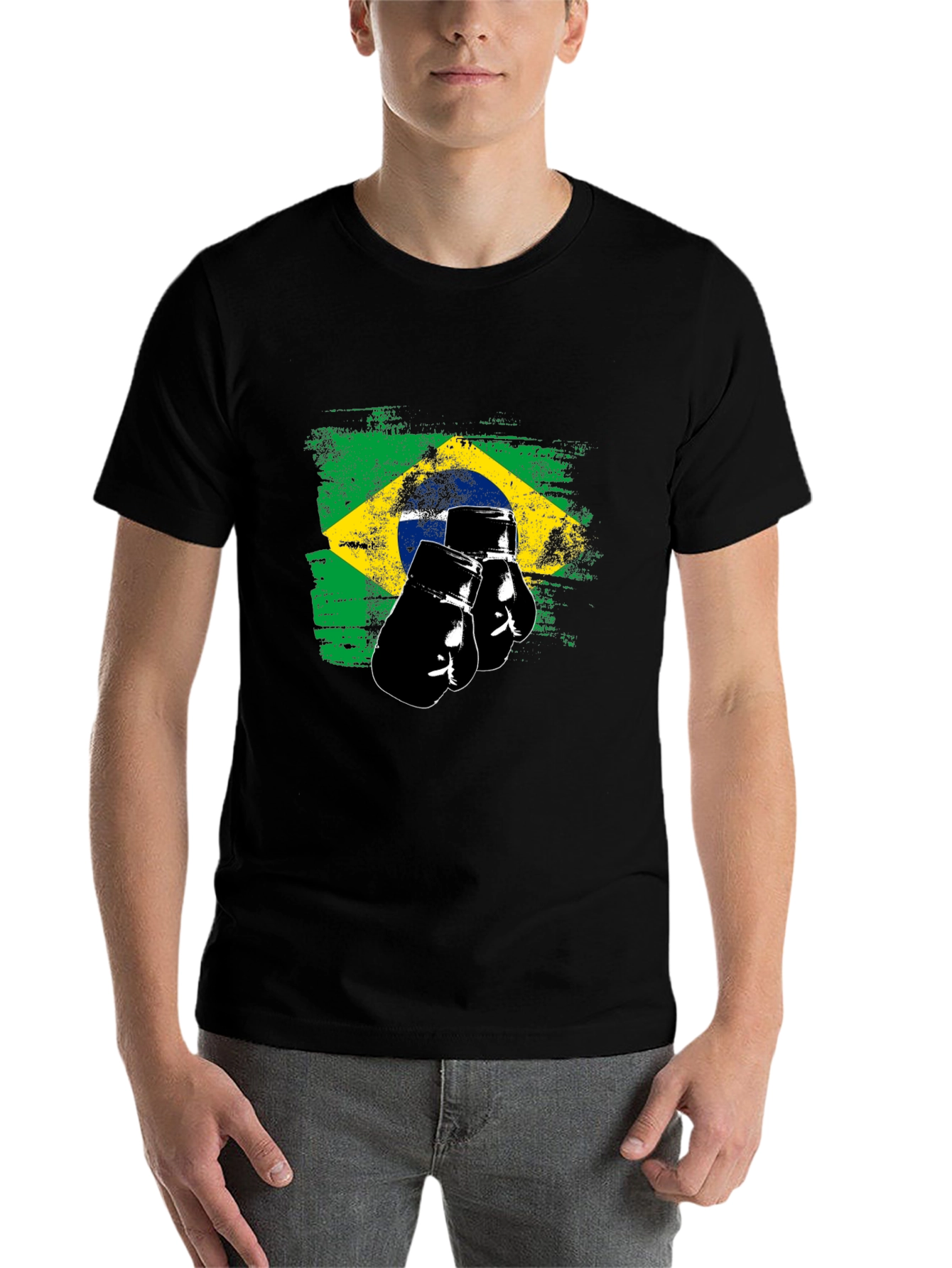 Black Brazil Boxing T-Shirt view 7