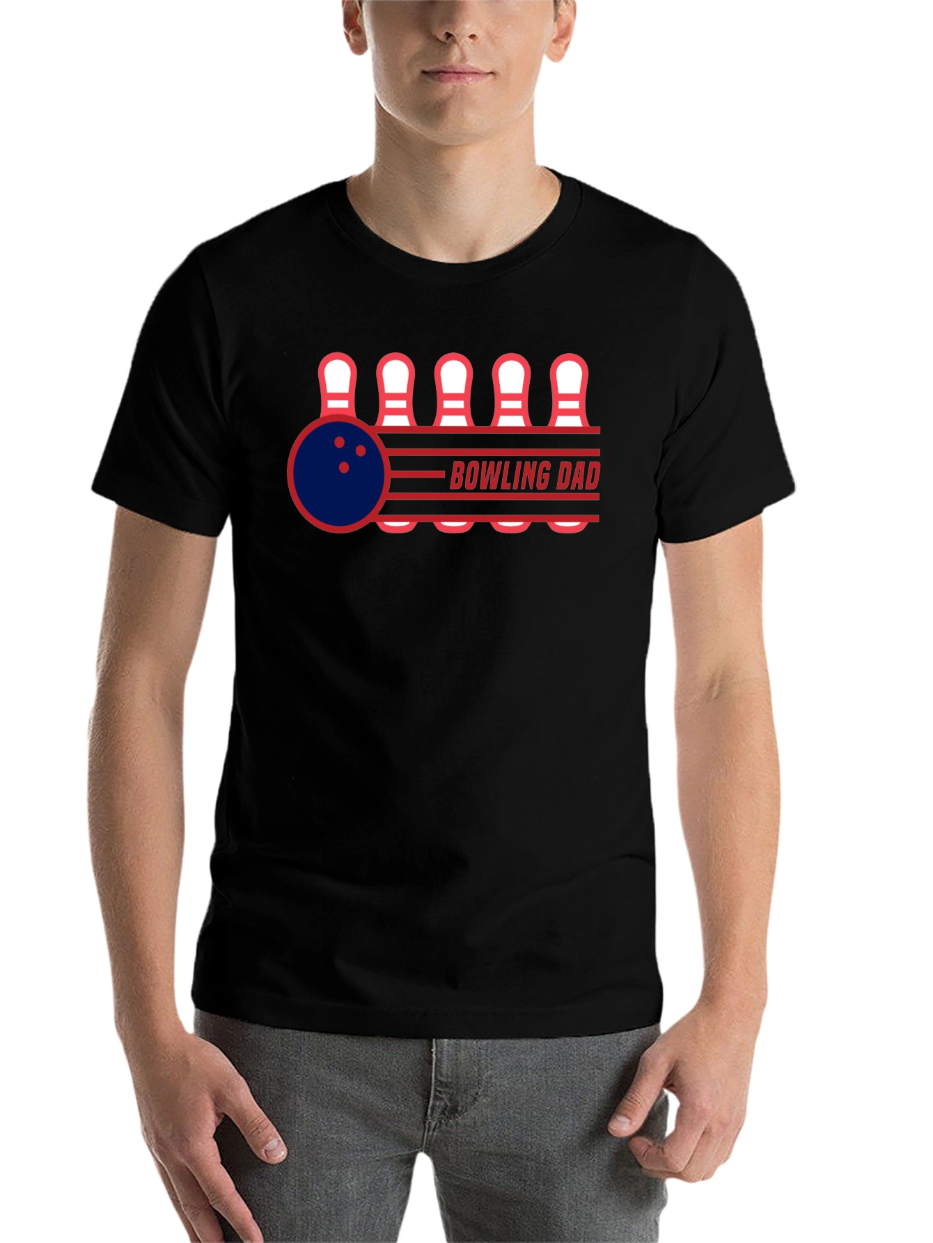 Black Bowling Dad Graphic Tee - Strike in Style! view 7