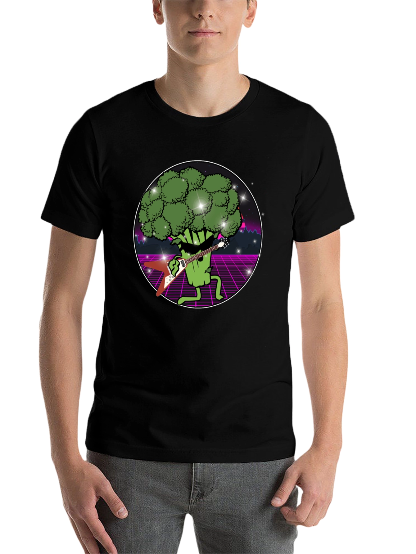 Black Broccoli Rocker T-Shirt view 7