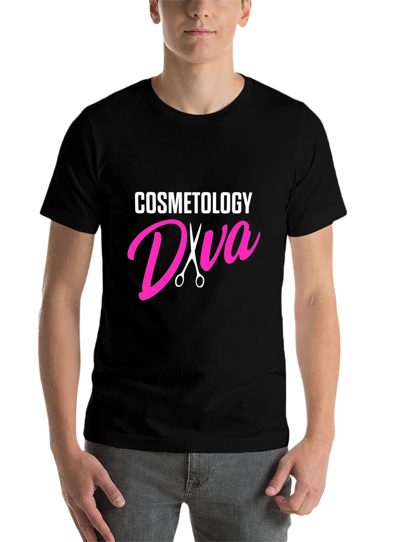 Black Cosmetology Diva T-Shirt - Black view 7