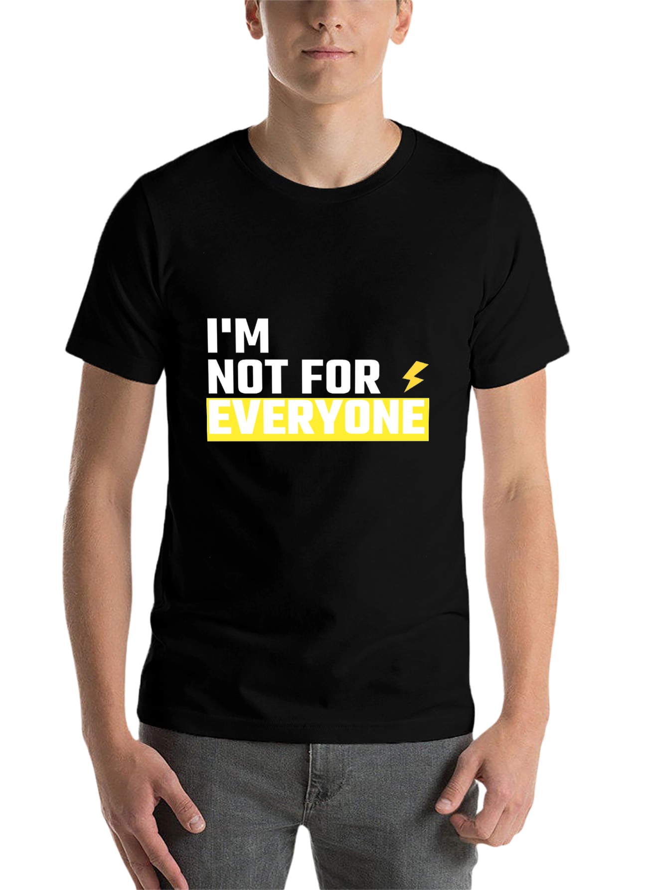 Black I'm Not For Everyone Graphic Tee view 7