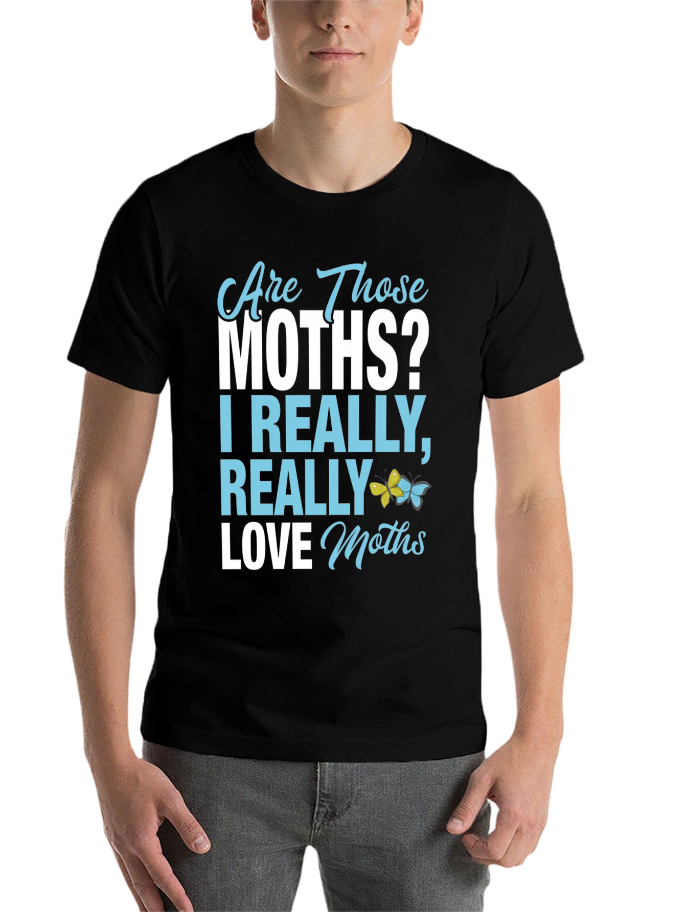 Black Are Those Moths T-Shirt - Funny Insect Lover Tee view 7