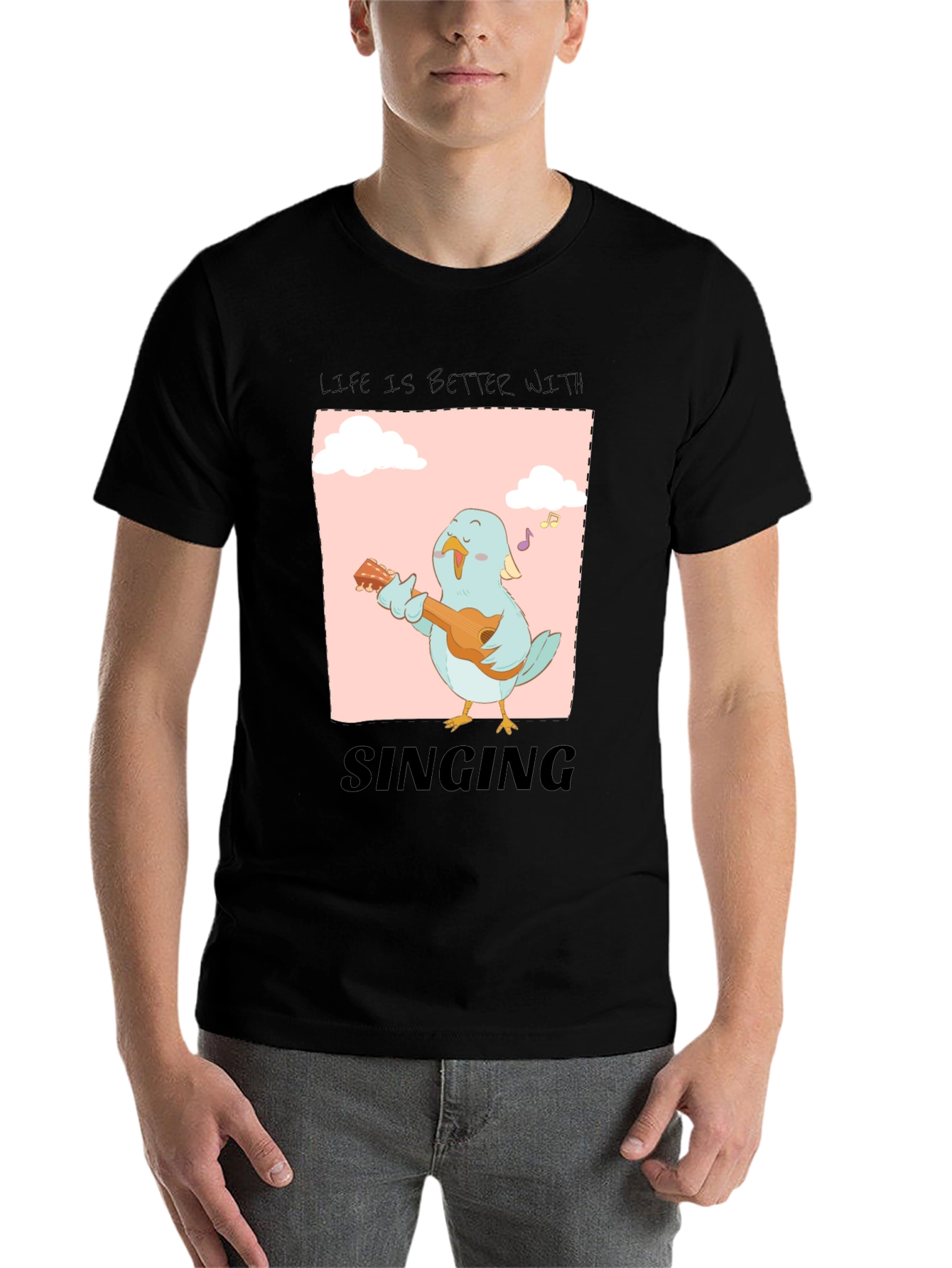 Black Life is Better with Singing Bird Graphic Tee view 7