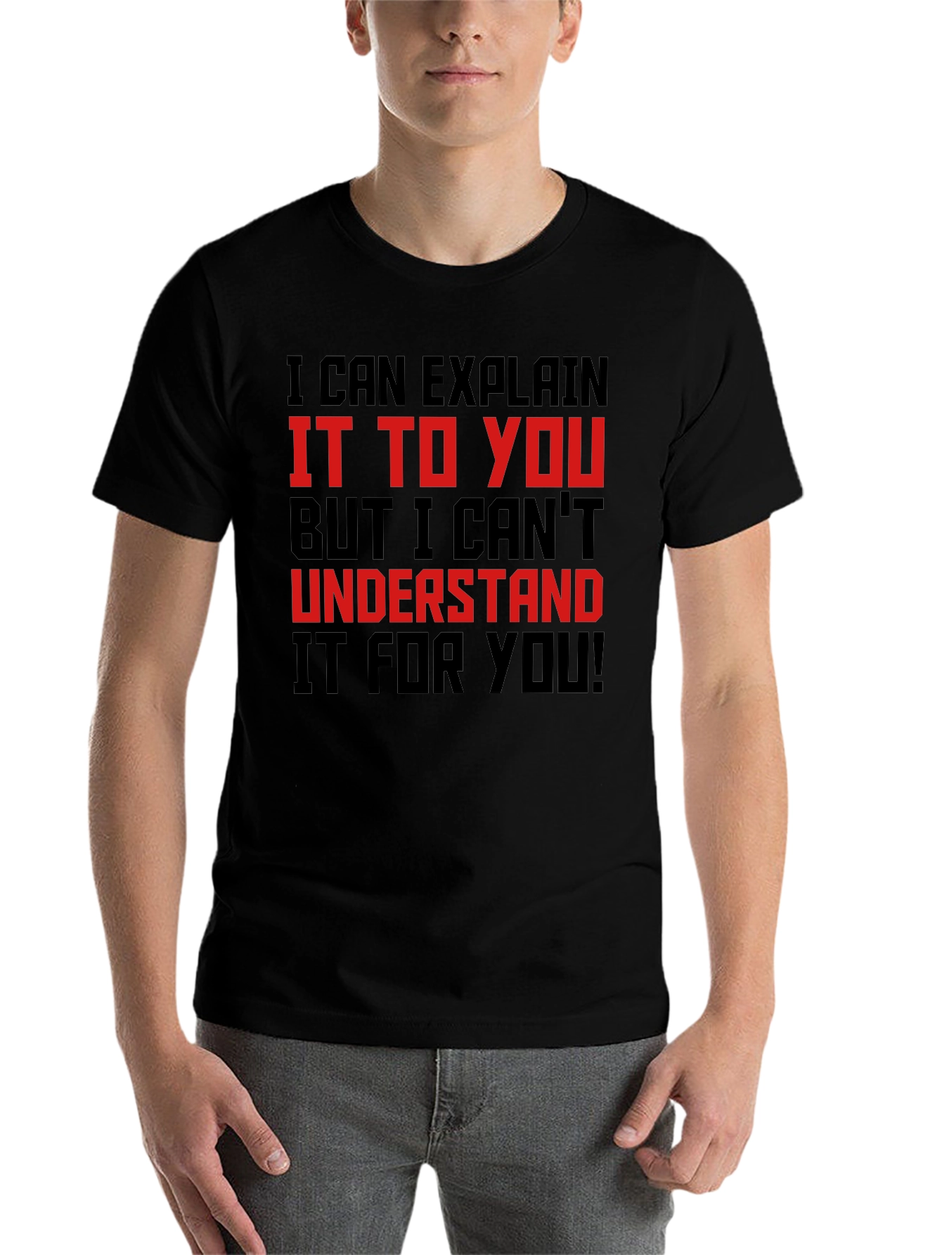 Black Funny Sarcastic Graphic T-Shirt view 7